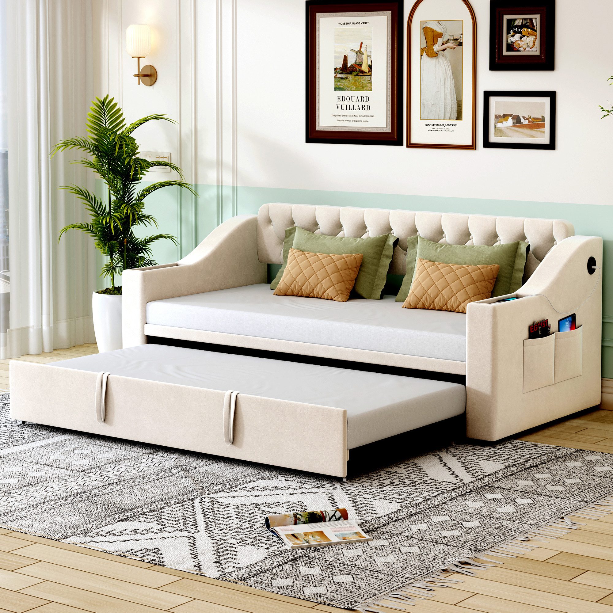 Merax Daybett (Tagesbett Einzelbett Doppelbett aus günstig online kaufen