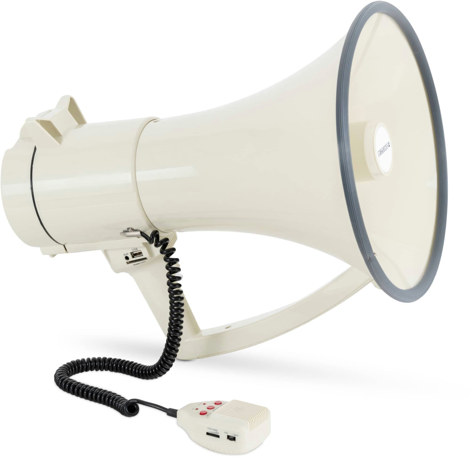 McGrey Megafon MP-2000HRS MkII Megaphon, robuste Bauweise, (MP-2000HRS, Inkl. Tragegurt), Handmikrofon und Sirene