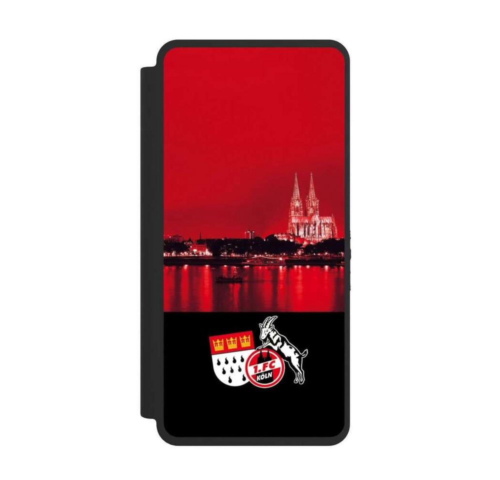 NIVOCASE Handyhülle Skyline 1. FC Köln Offizielles Lizenzprodukt Skyline Köln Rot, Samsung Galaxy S26 Ultra Klapphülle Handyhülle aus Kunst Leder