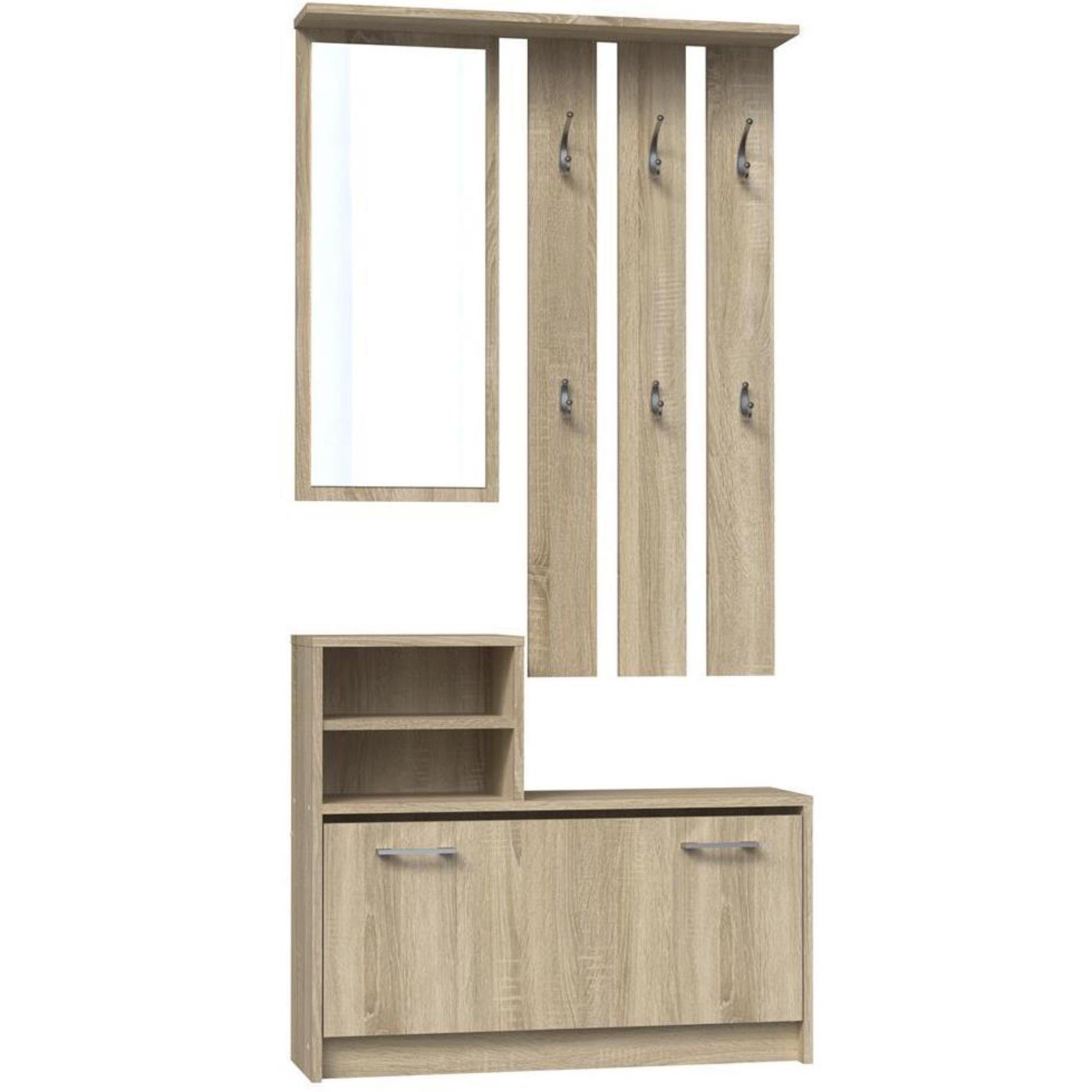 Beautysofa Garderoben-Set Castella, (Kompaktgarderobe, Set (B/H) günstig online kaufen