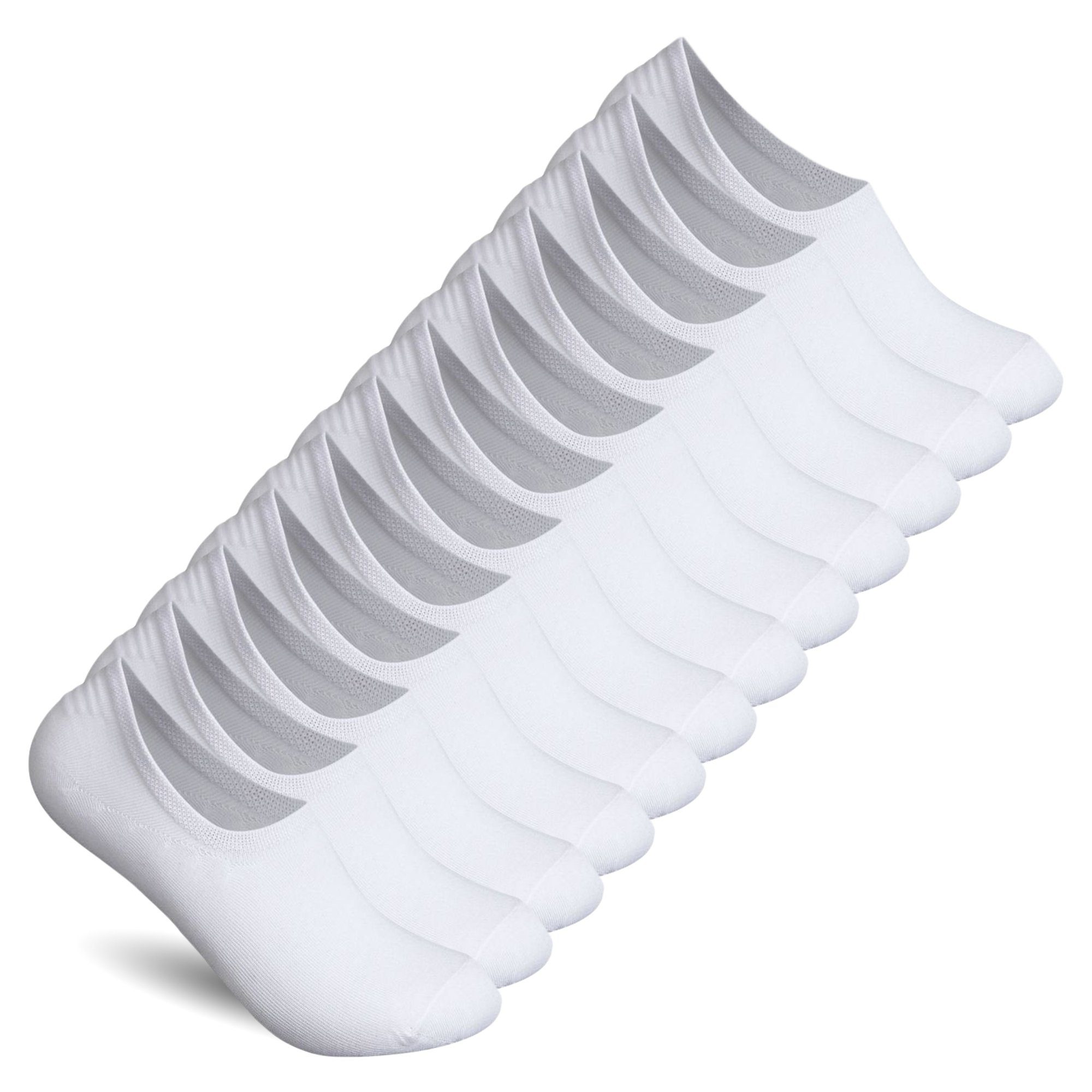 Füßlinge 6 - 18 Paar Invisible Sneaker Socken Damen & Herren Gekämmte Baumwolle