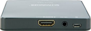 Schwaiger HDFS100 511 HDMI-Adapter 2,5mm Klinkenstecker, 3,5mm Klinkenstecker zu HDMI Buchse, USB 2.0 Micro-B Buchse, kabelloste Übertragung einer HDMI-Quelle
