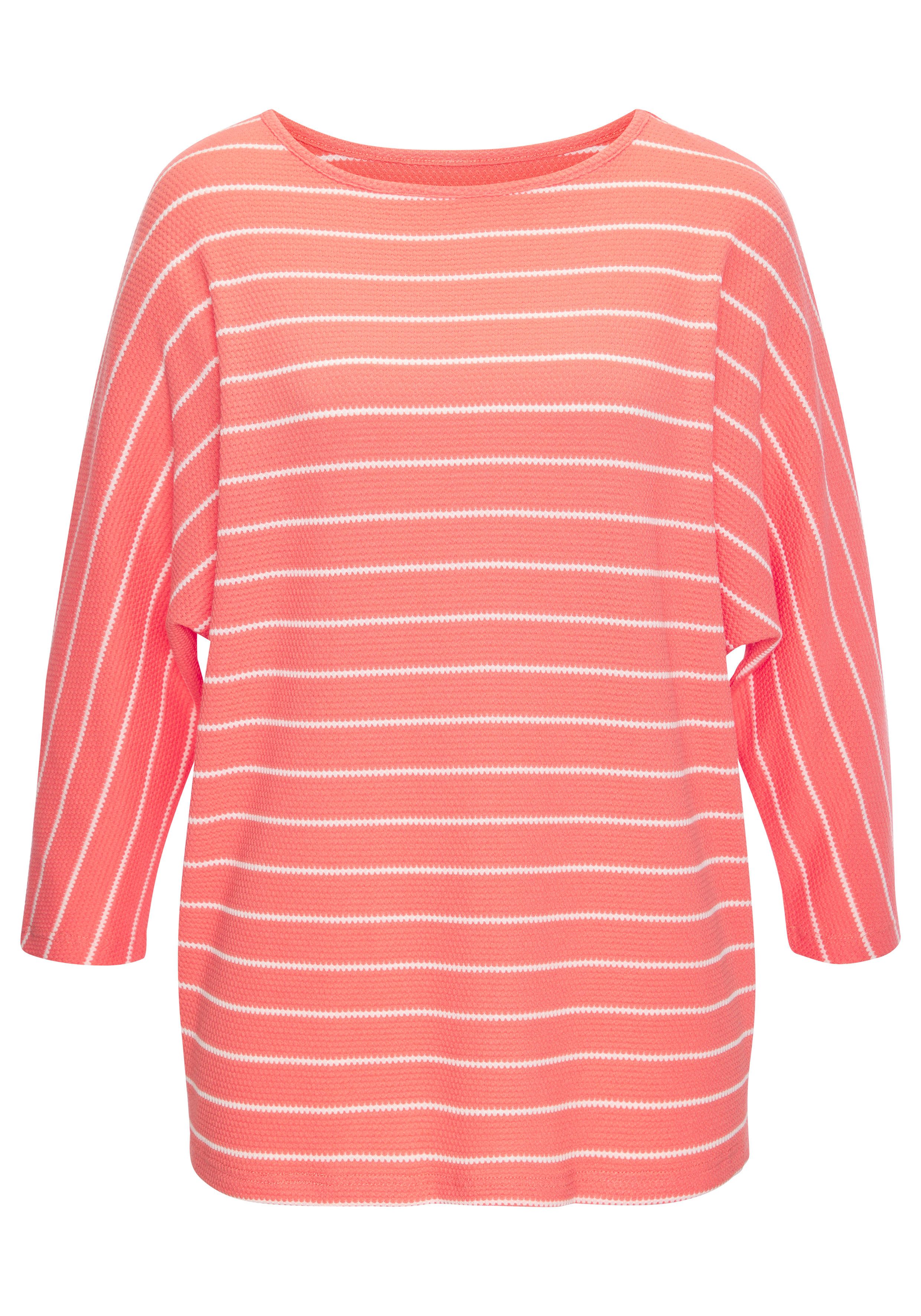 Vivance 3/4-Arm-Shirt mit modischer Streifenstruktur aus pflegeleichter Baumwoll-Viskose-Qualität. € 29,99, (€ 29,99 pro 1 Stk).