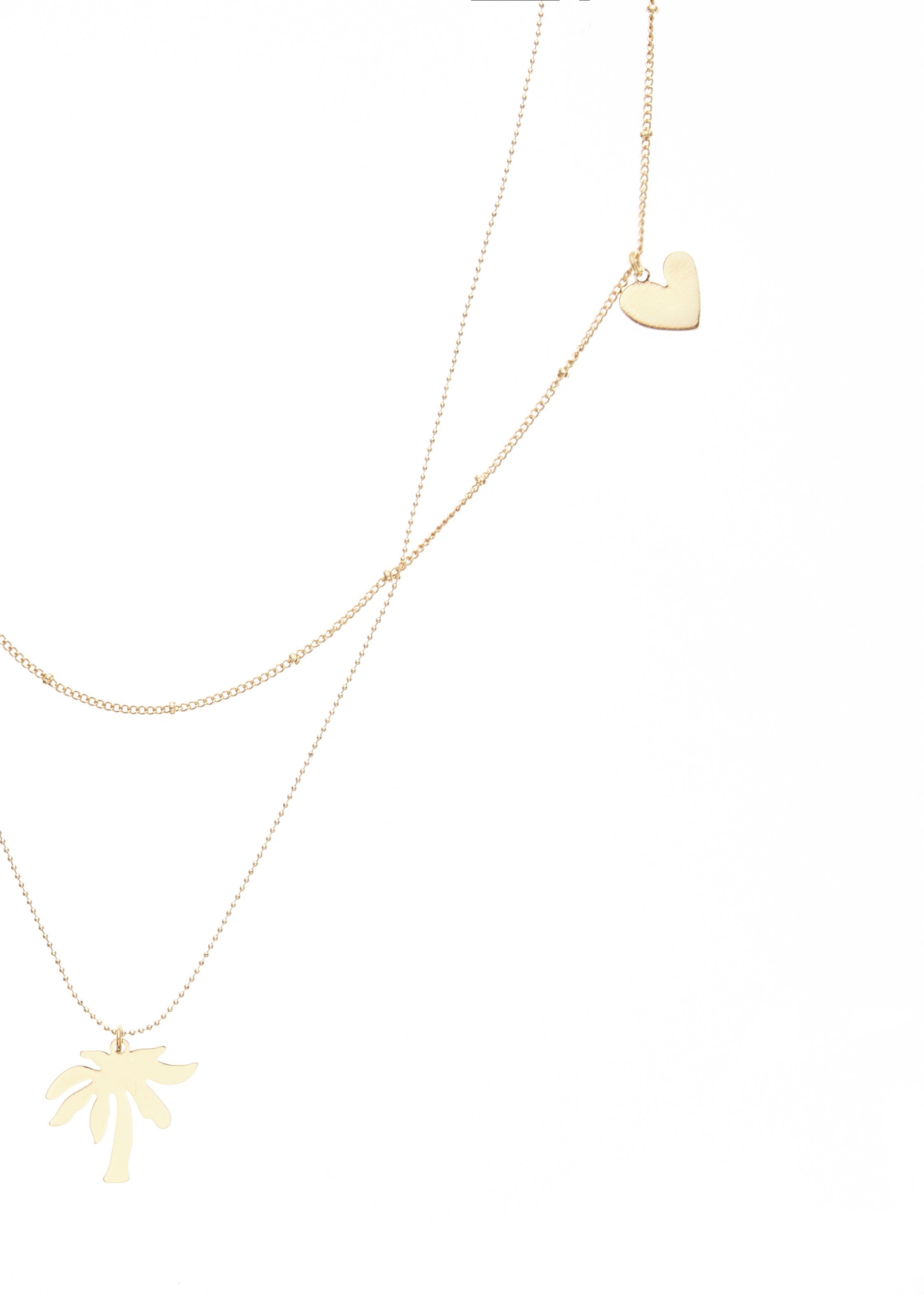 NBYGSC Palmen Halskette Gold - Tropischer Palmenanhänger Mit Kokospalmen Design