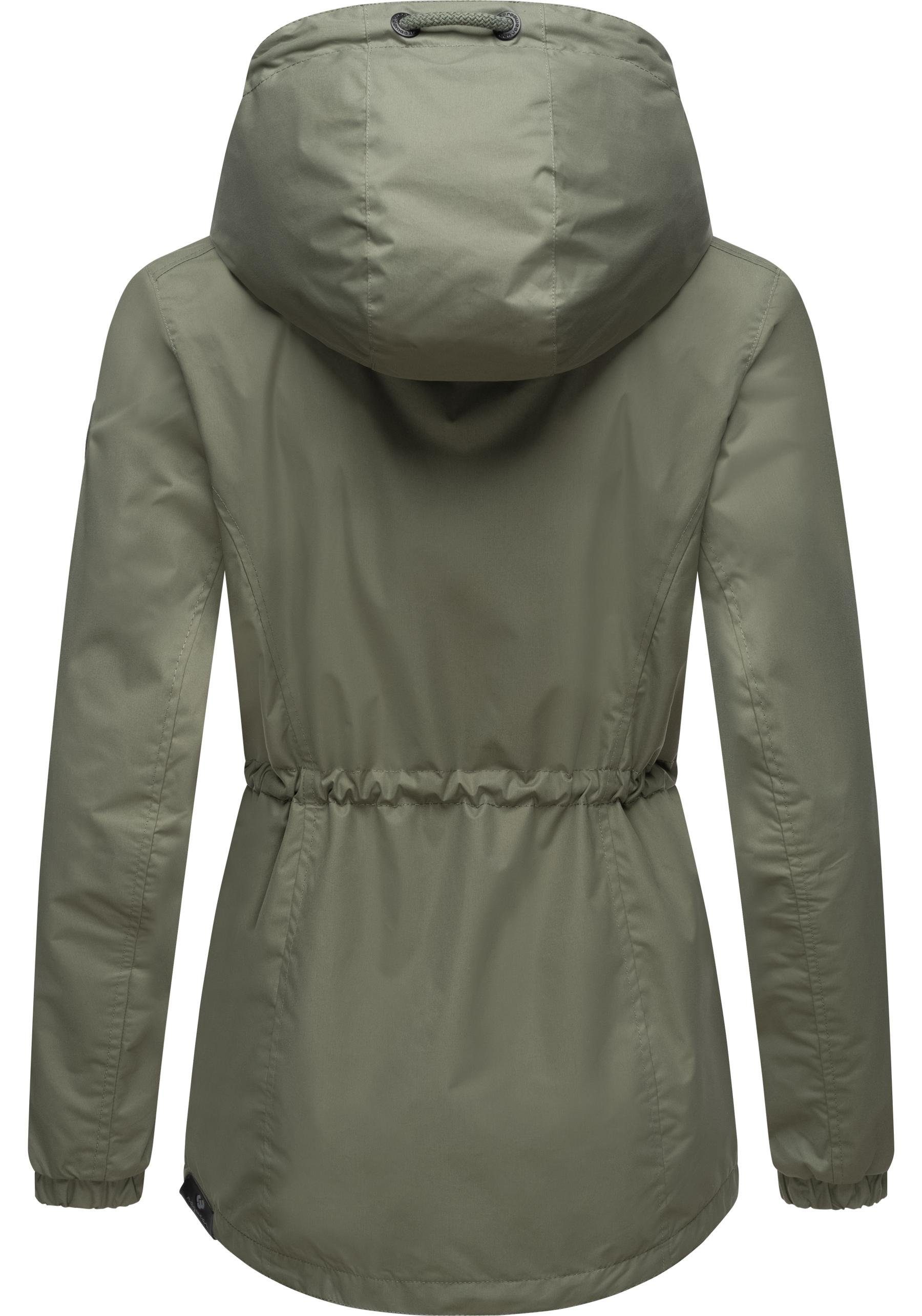 Ragwear Outdoorjacke Danka Wasserdichte Übergangsjacke mit großer Kapuze