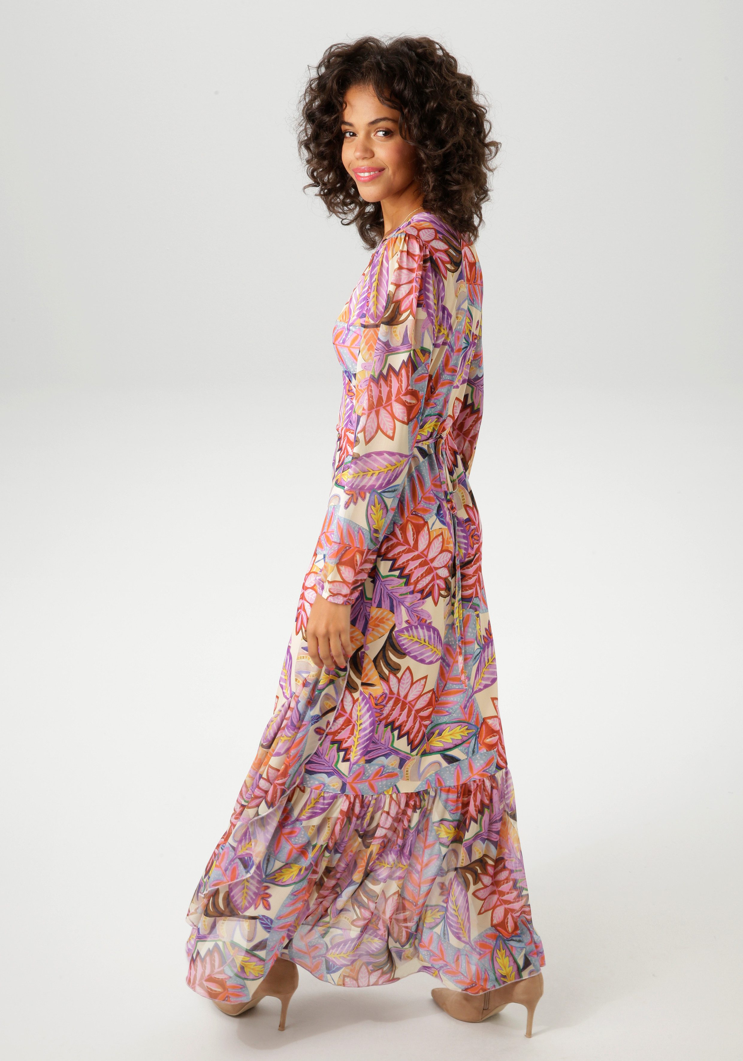 Aniston CASUAL Wickelkleid mit farbenfrohen, großflächigen günstig online kaufen