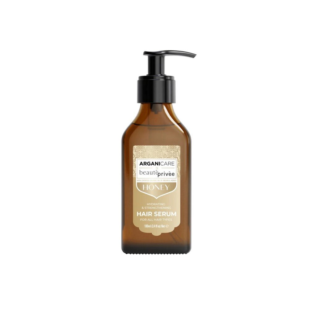 Arganicare Haarpflege-Set, Honey, Haarserum, feuchtigkeitsspendend und stärkend