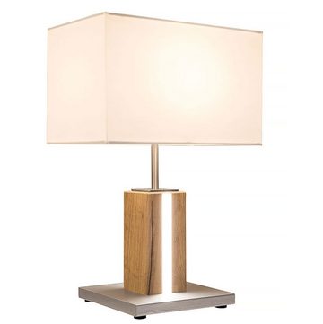 etc-shop LED Tischleuchte, Leuchtmittel inklusive, Warmweiß, LED Schreib Tisch Lampe Ess Zimmer Holz Beistell Leuchte Stripe TOUCH