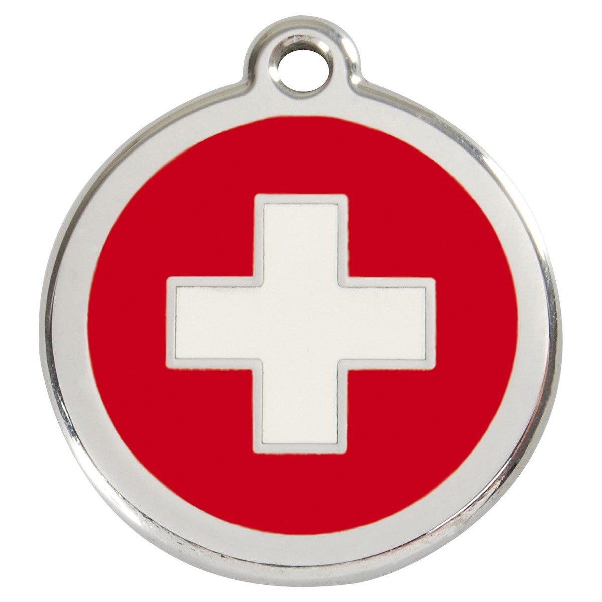 Red Dingo Hundehalsband-Anhänger Hundemarke mit individueller Gravur Schweiz Flagge