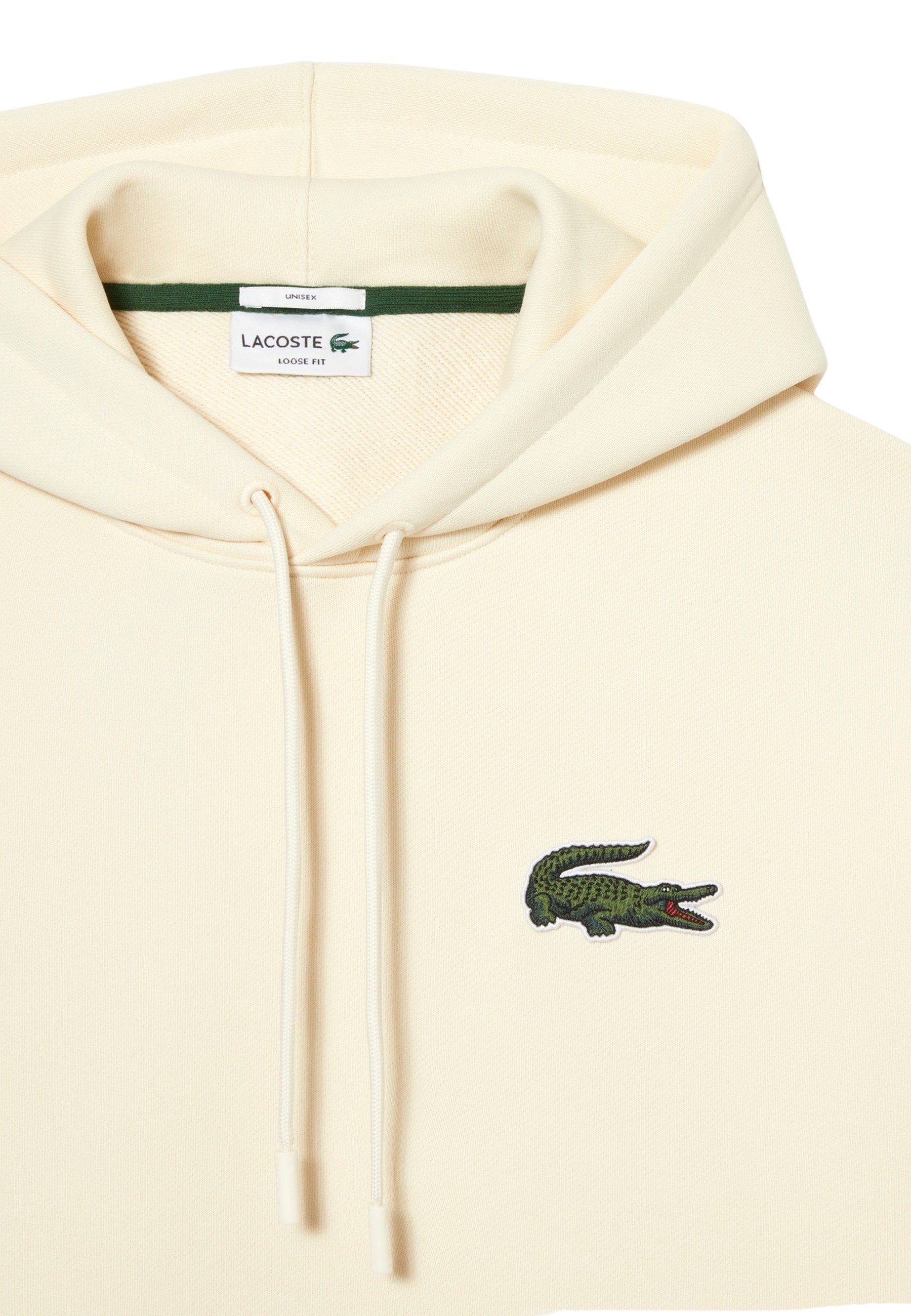 mit Lacoste Hoodie Kapuzenpullover Sweatshirt Unisex Weiß Hoodie