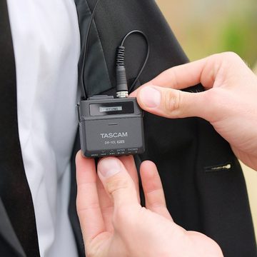 Tascam DR-10L Pro Recorder mit Lavaliermikrofon Digitales Aufnahmegerät (mit Bluetooth-Adapter und Tuch)