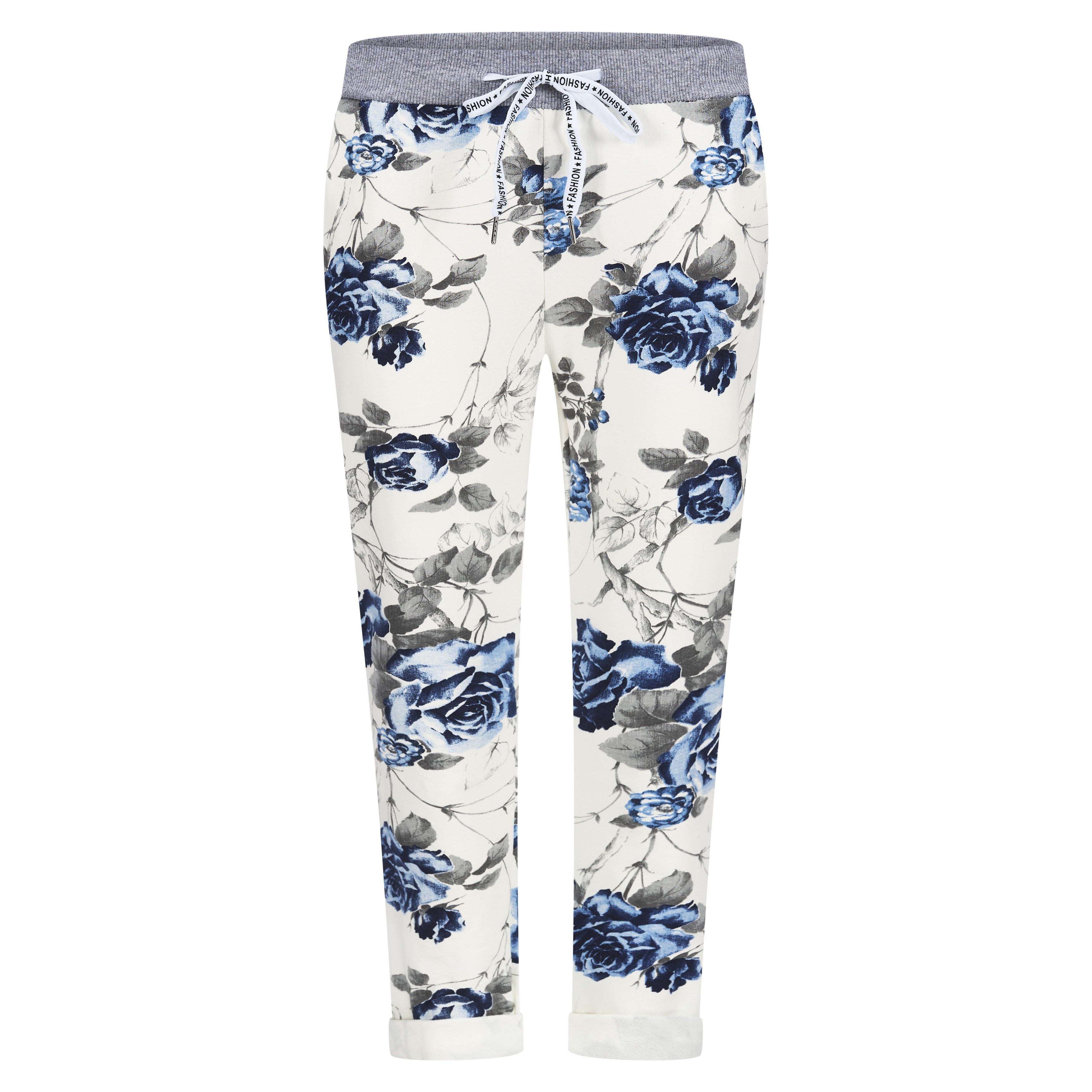 Mississhop Chinohose Damen Hose Blumen Jogginghose günstig online kaufen