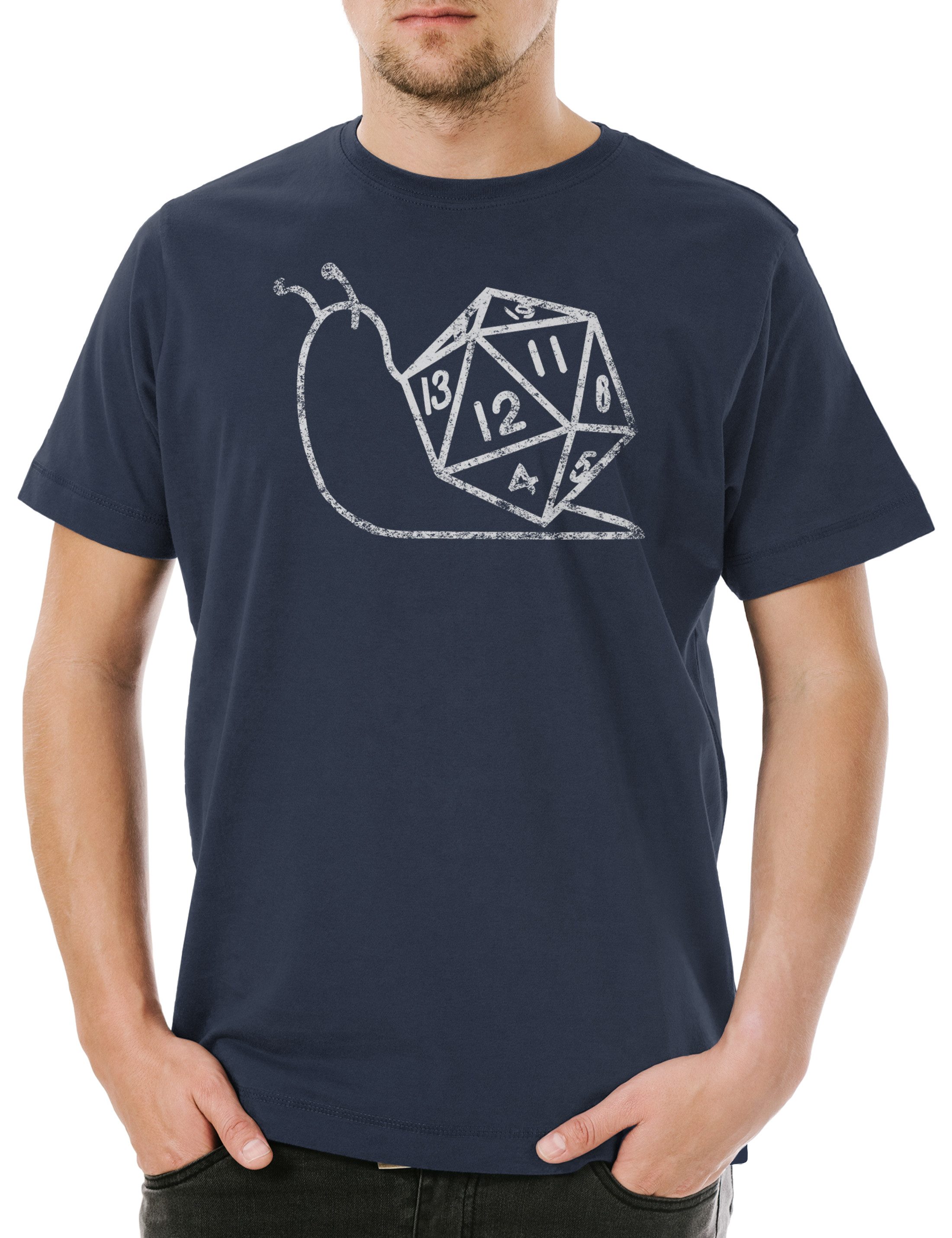 Print-Shirt Slow RPG Roller Herren T-Shirt Gamer Video Dragons VG Würfel Dice