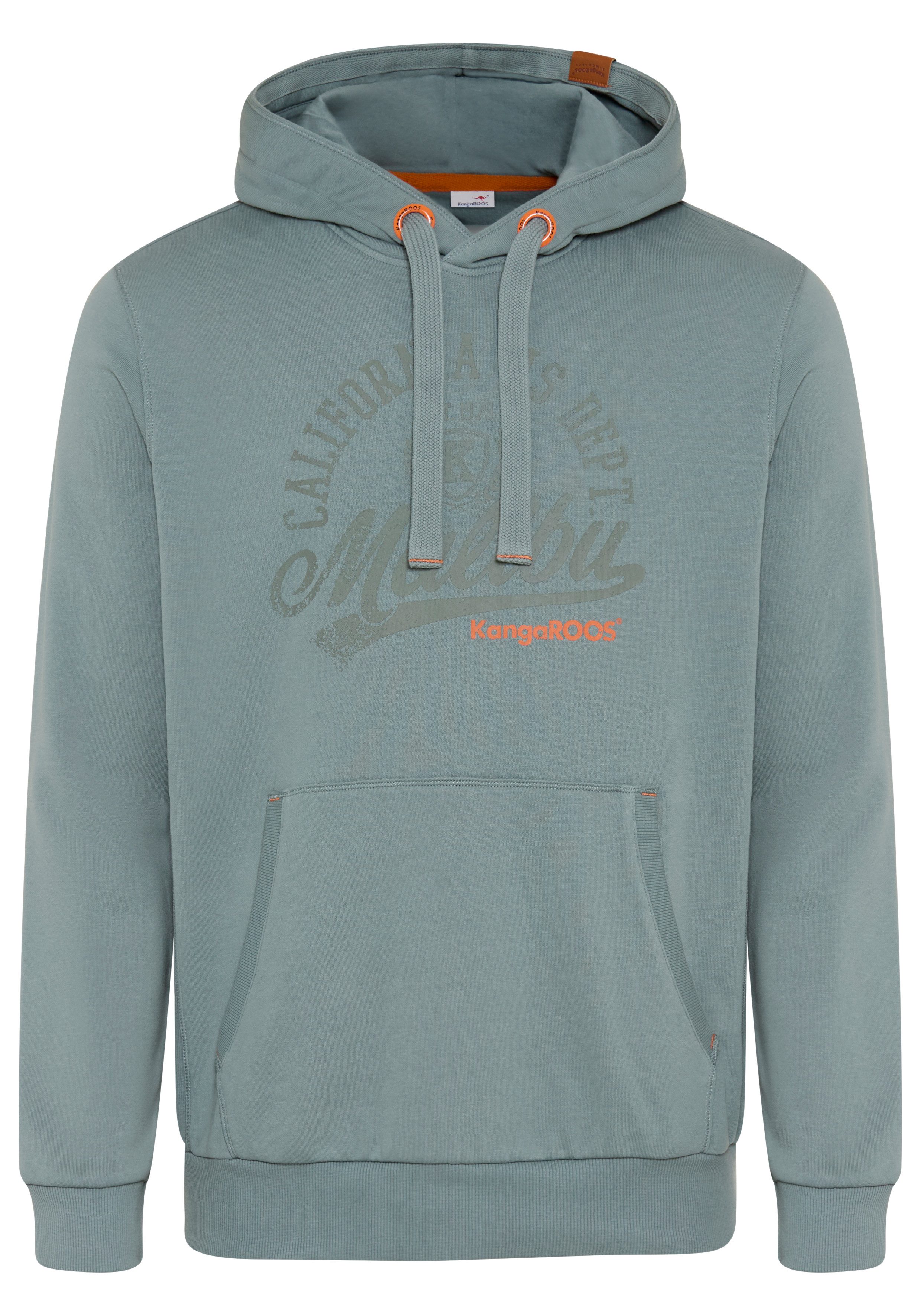 KangaROOS Kapuzensweatshirt mit Kapuze und Kordelzug, Langarm, auch in großen Größen