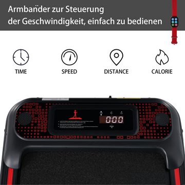 DOPWii Laufband Smart Home Flachbett Laufband,Freie Geschwindigkeitseinstellung, Einfach zu bedienen,Laufband mit Anzeigeleuchten,Armband-Controller