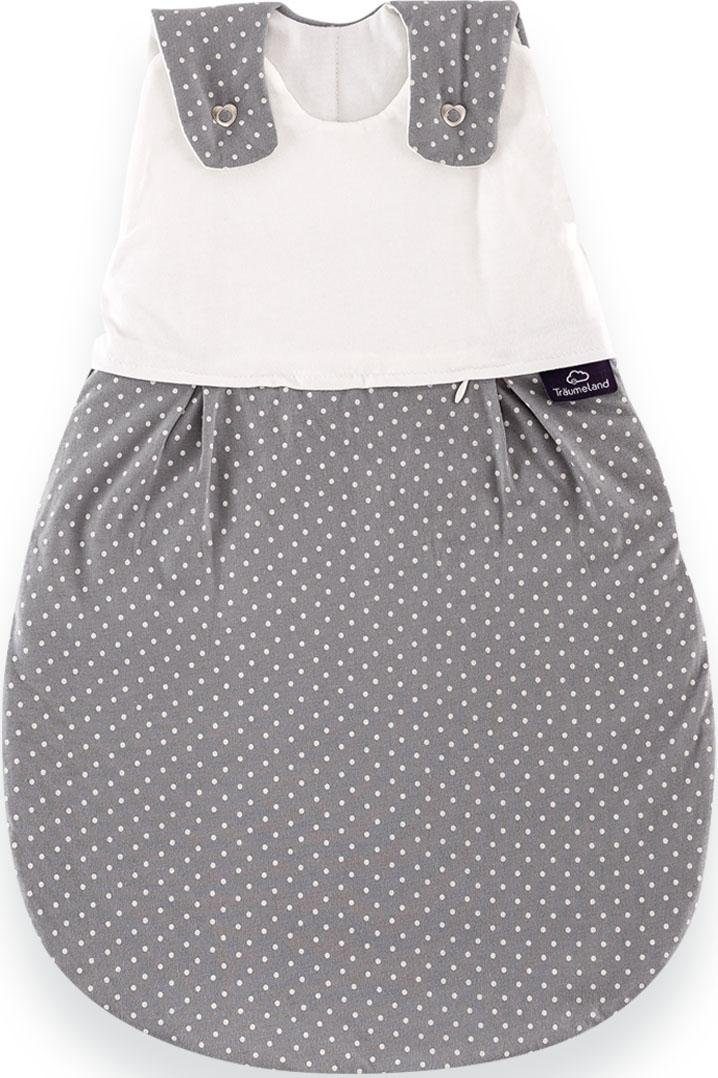 Träumeland Babyschlafsack Außenschlafsack Pünktchen grau (1 tlg) günstig online kaufen