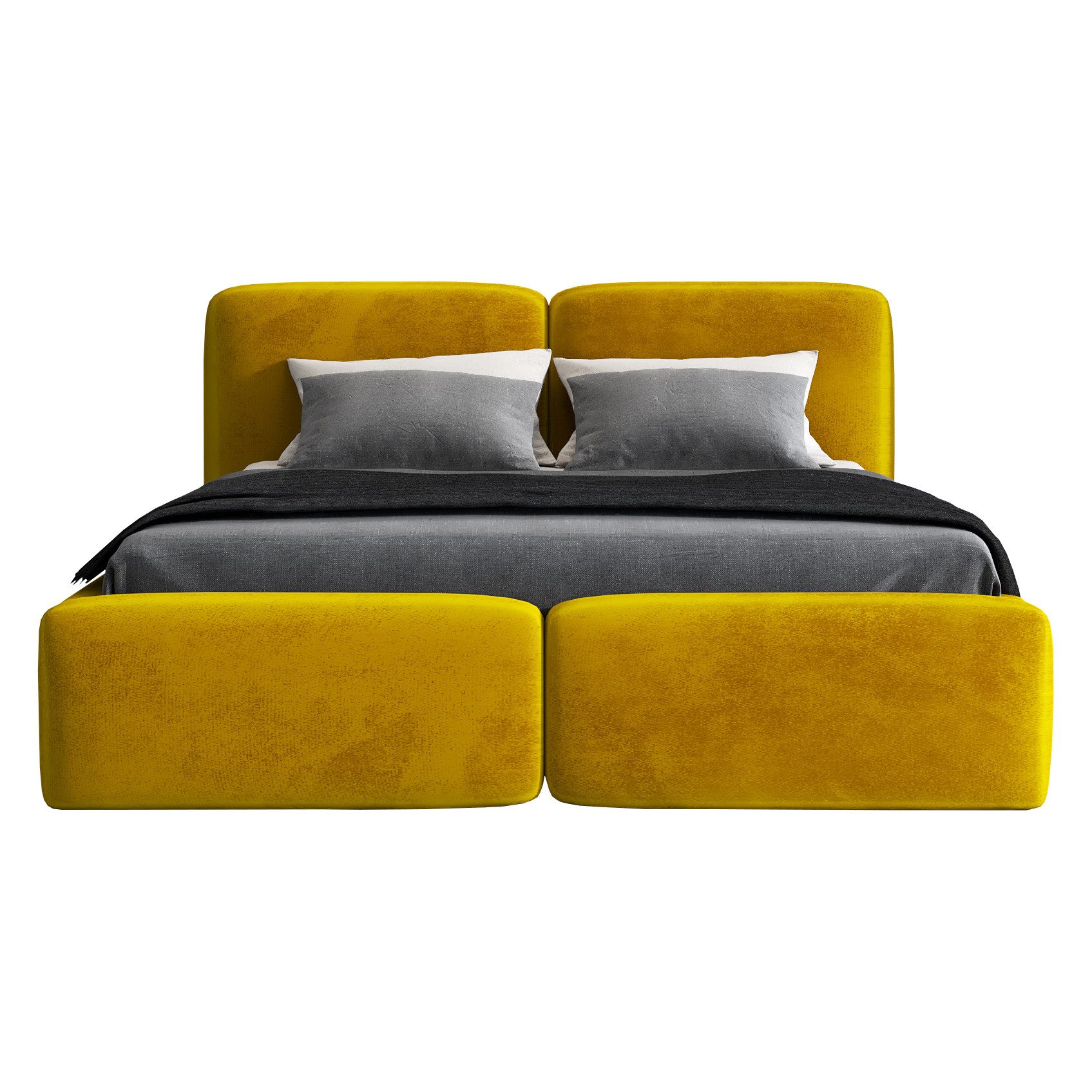 A&J MöbelLand GmbH Polsterbett OLO mit Matratze und Bettkasten.