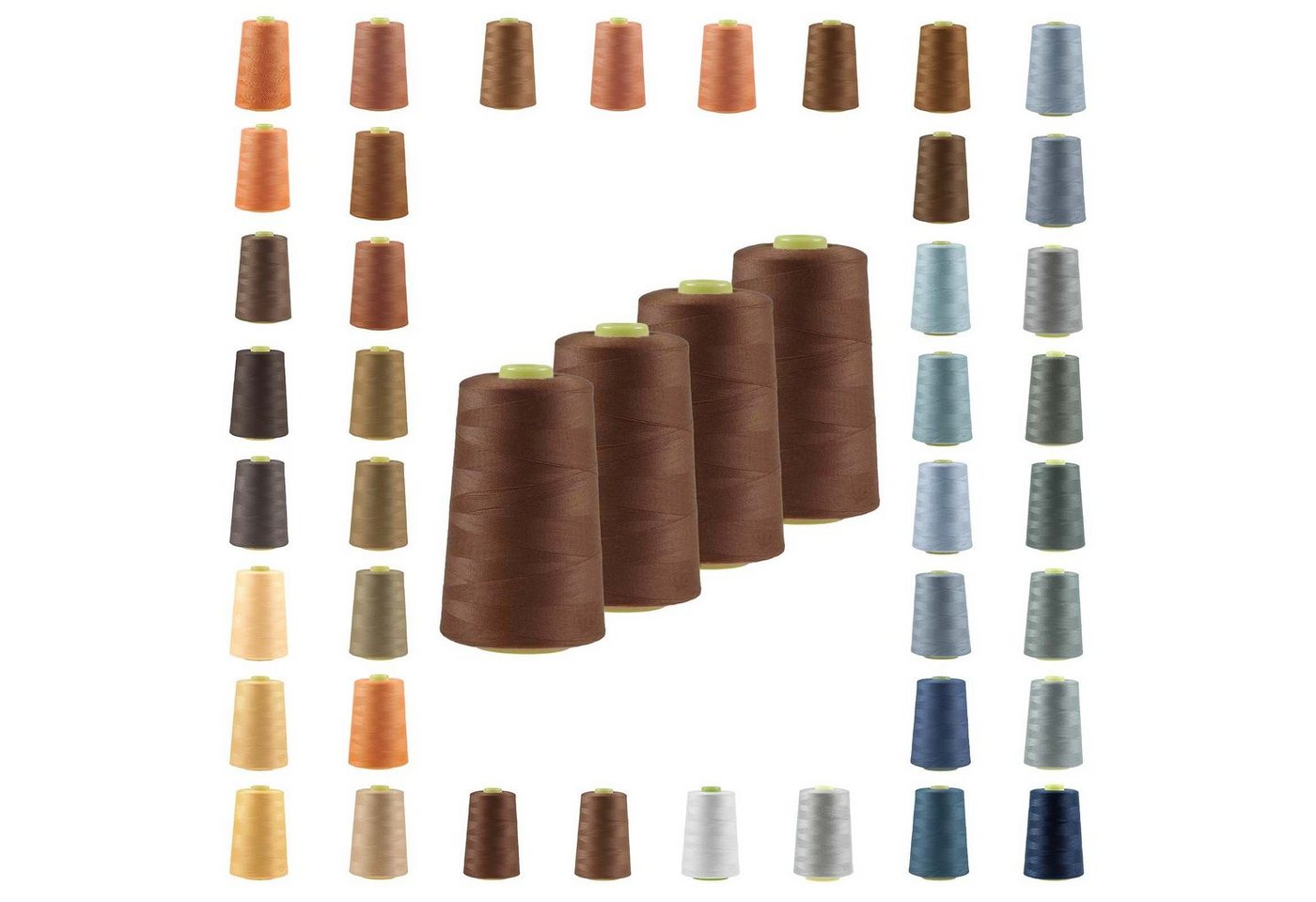 Thumbnail - maDDma 4 x 4572m Qualitäts Overlockgarn Nähgarn Polyester Overlockgarn, 4 m, A737 festergrau