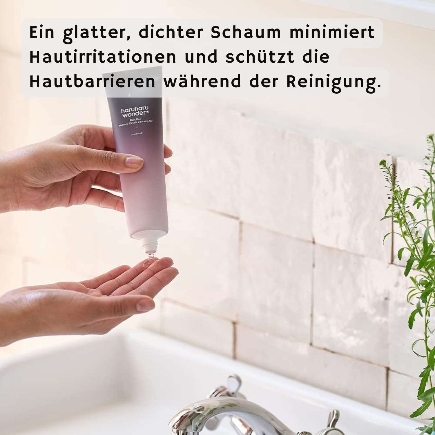 haruharu wonder Gesichtsreinigungsgel Black Rice Moisture 5.5 Soft Cleansing Gel 100ml – mildes, Reinigungsgel mit fermentiertem schwarzem Reis, pH 5,5