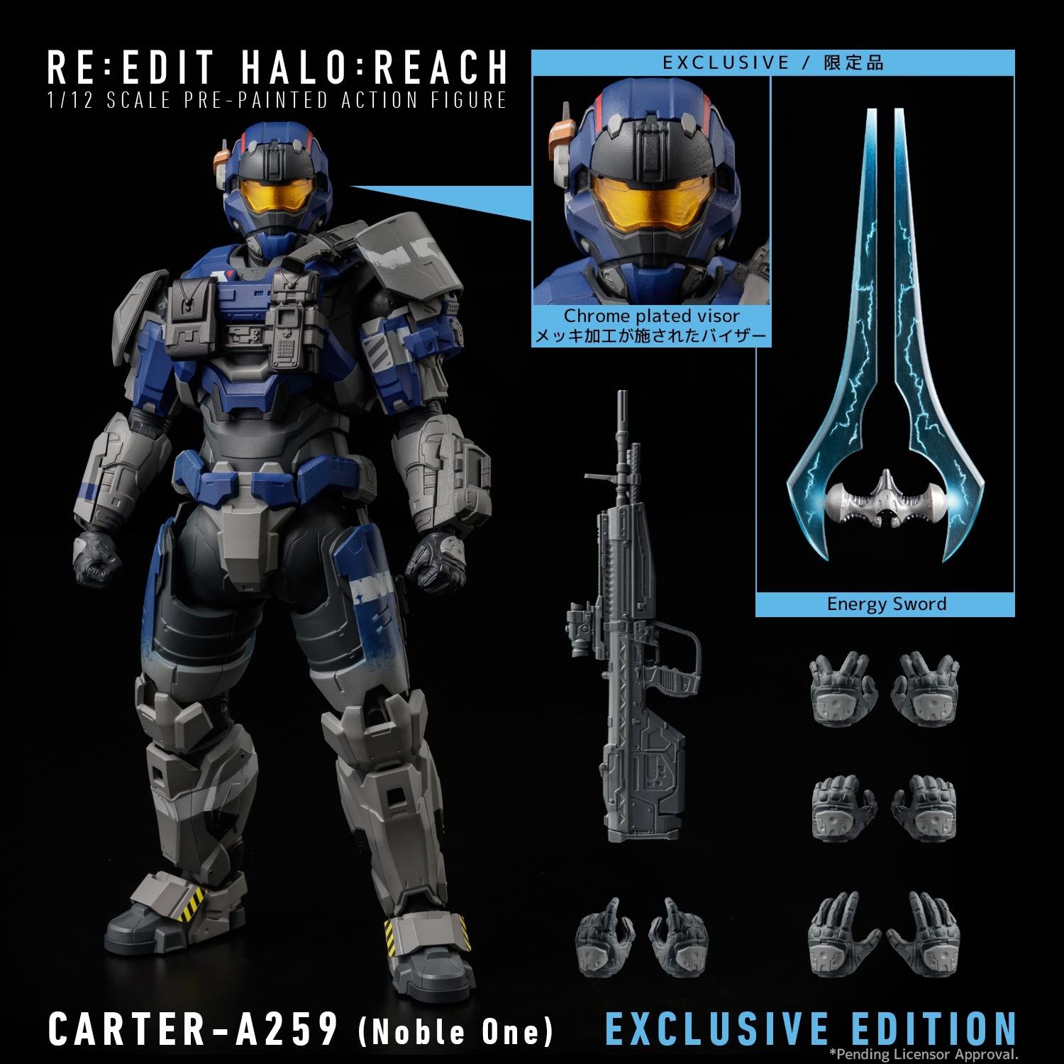 1000Toys Actionfigur Halo:Reach RE:EDIT Carter-A259 Noble One 1:12 Scale Actionfigur Exclus