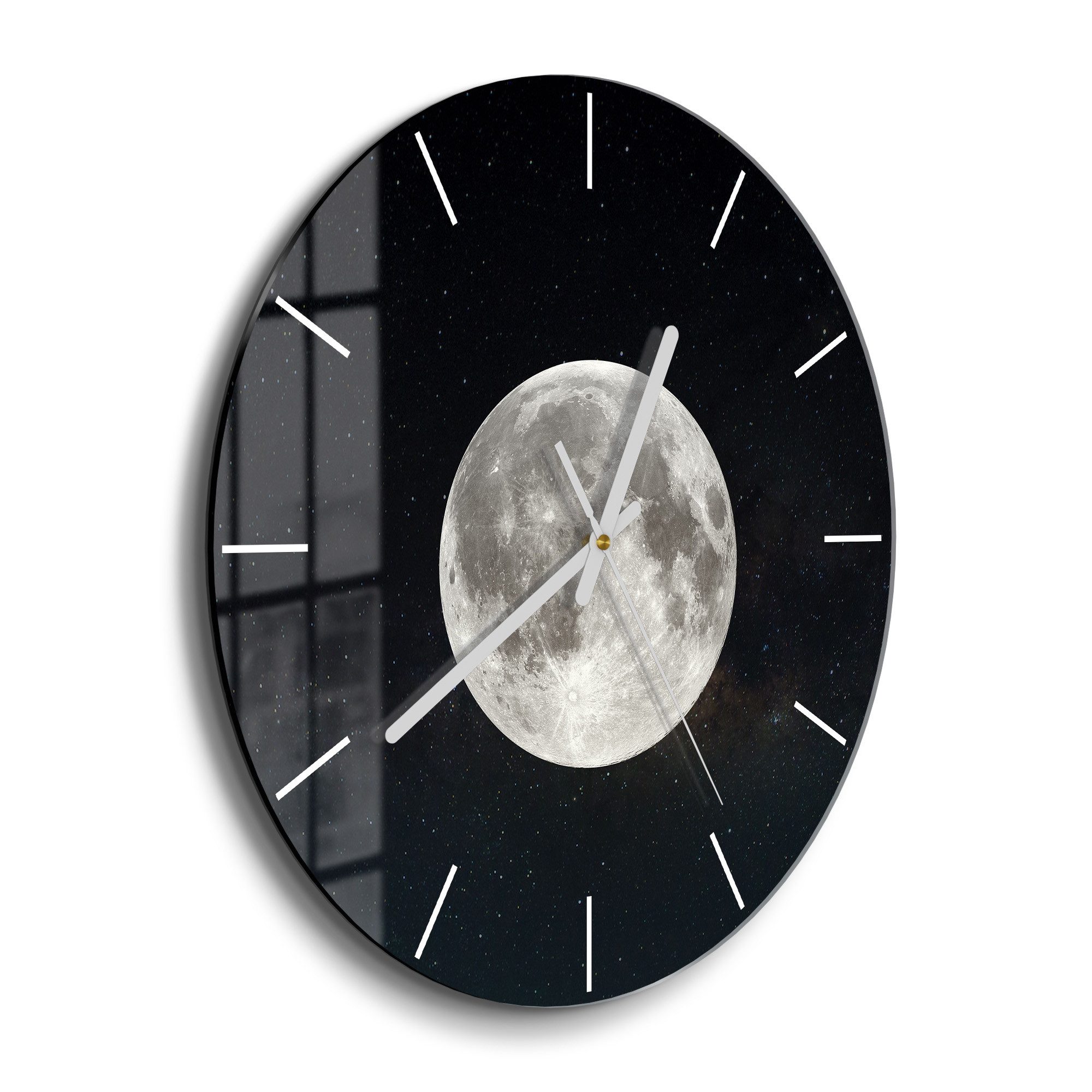 DEQORI Wanduhr 'Mondnachtzauber' (Glas Glasuhr modern günstig online kaufen