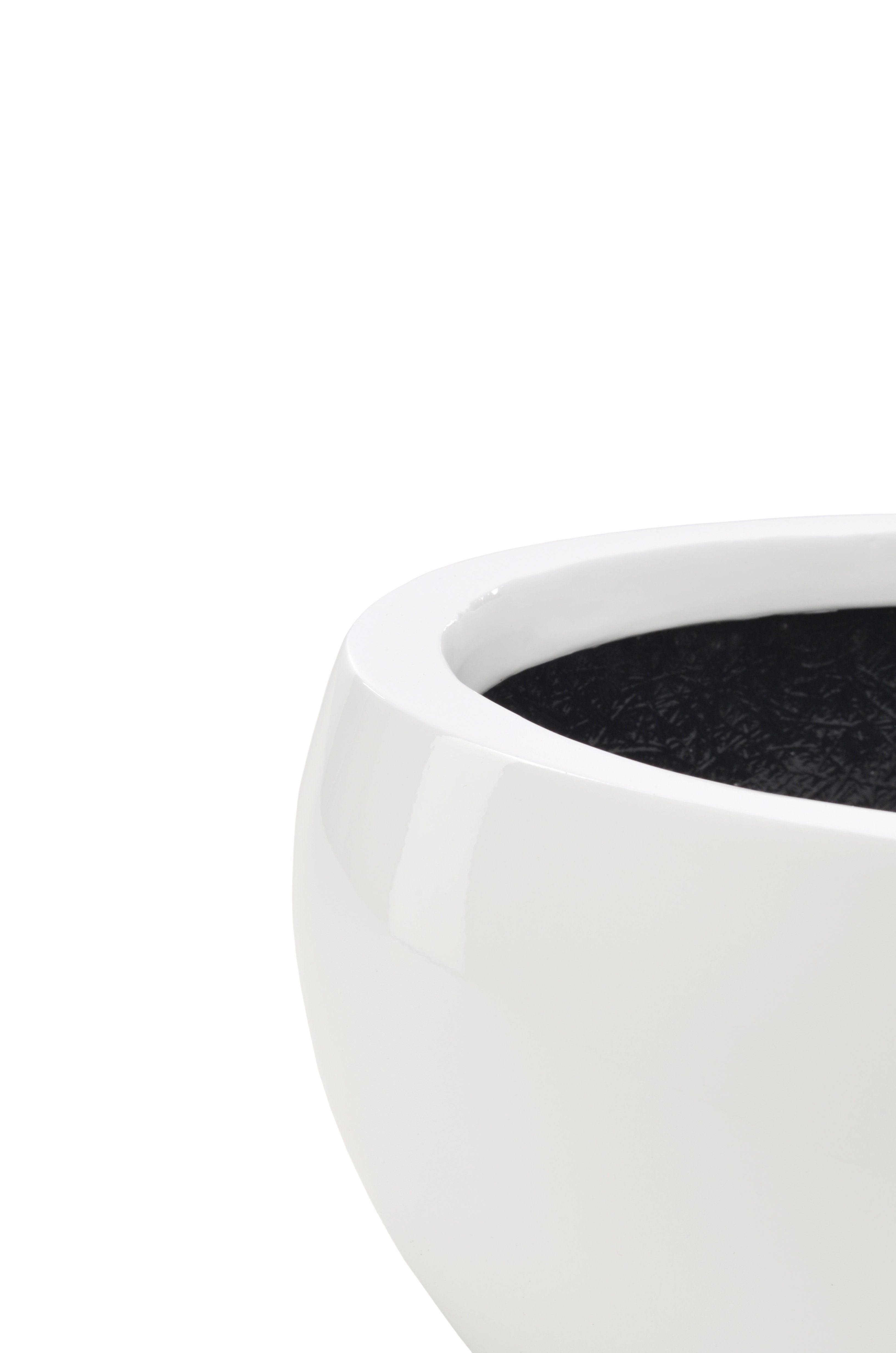 Flingora Pflanzschale Alodie, Fiberglas - Indoor & Outdoor - Weiß - Ø 40 cm günstig online kaufen