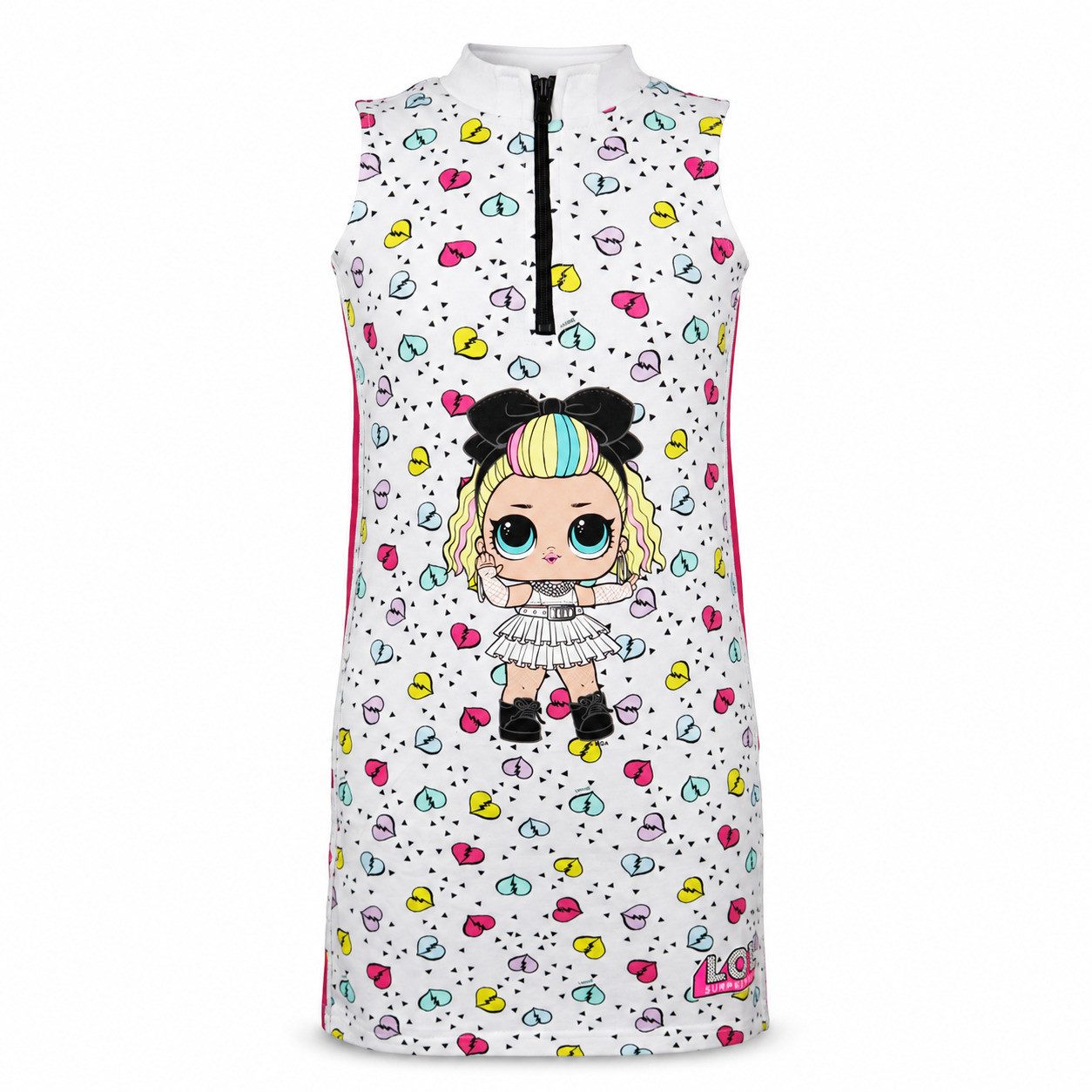 L.O.L. SURPRISE! Sommerkleid LOL Surprise Mädchen Kinder ärmelloses Sommerkleid Kleid Gr. 110-116 100% Baumwolle