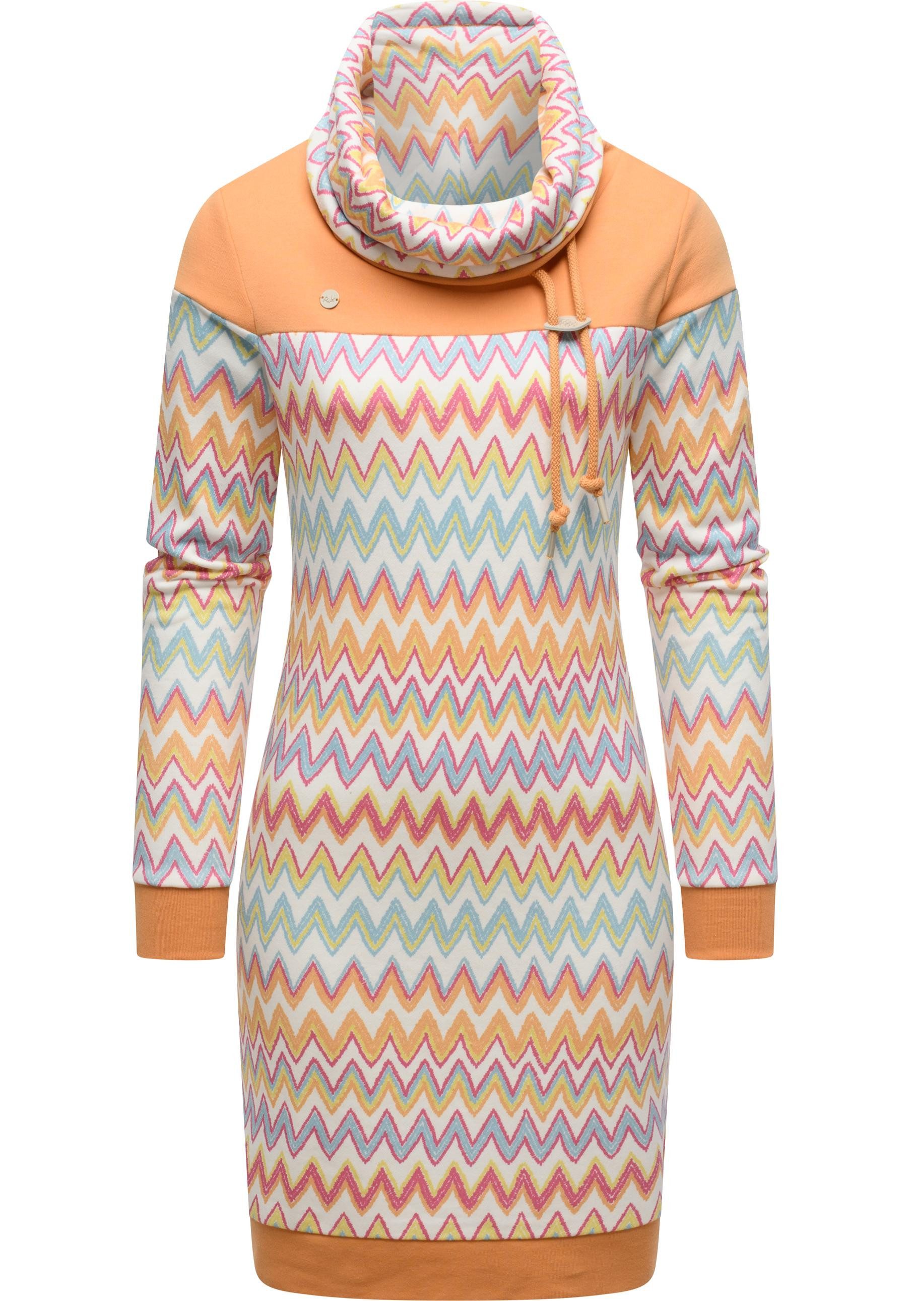 Ragwear Sweatkleid Chlloe Zig Zag YOUMODO stylisches Langarm Midikleid mit günstig online kaufen