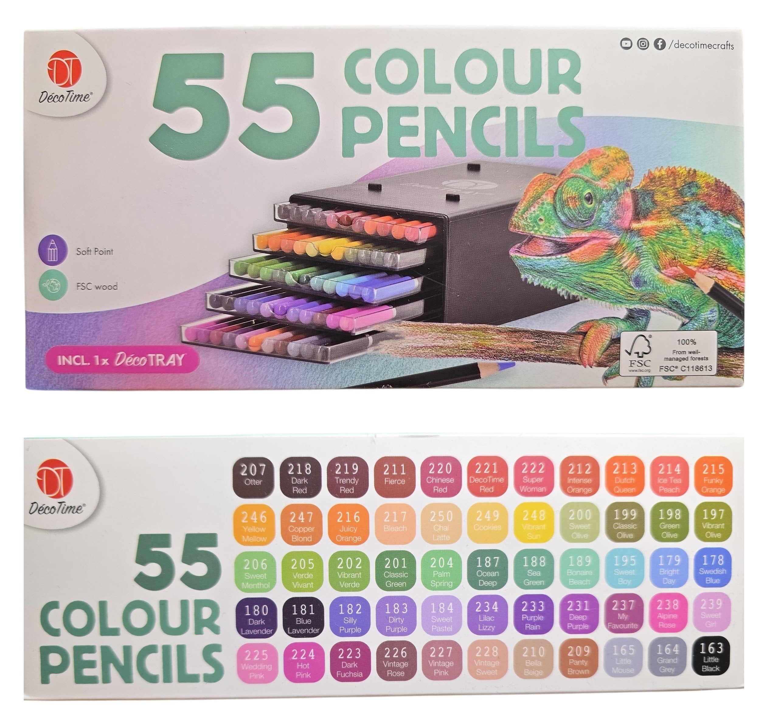 Spectrum Buntstift Decotime Buntstifte in Box 55 Stück, (55-tlg)