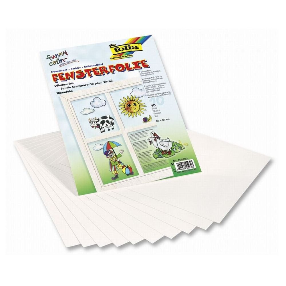 Folia Max Bringmann KG Fensterbild folia Fensterfolie transparent selbsthaftend 35x50cm 5 Blatt