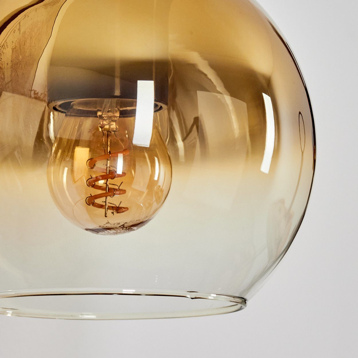 hofstein Wandleuchte Wandlampe aus Metall/Holz/Glas in Schwarz/Natur/Gold/Klar, ohne Leuchtmittel, Leuchte mit Glasschirm, An/-Auschalter, 1xE27, ohne Leuchtmittel
