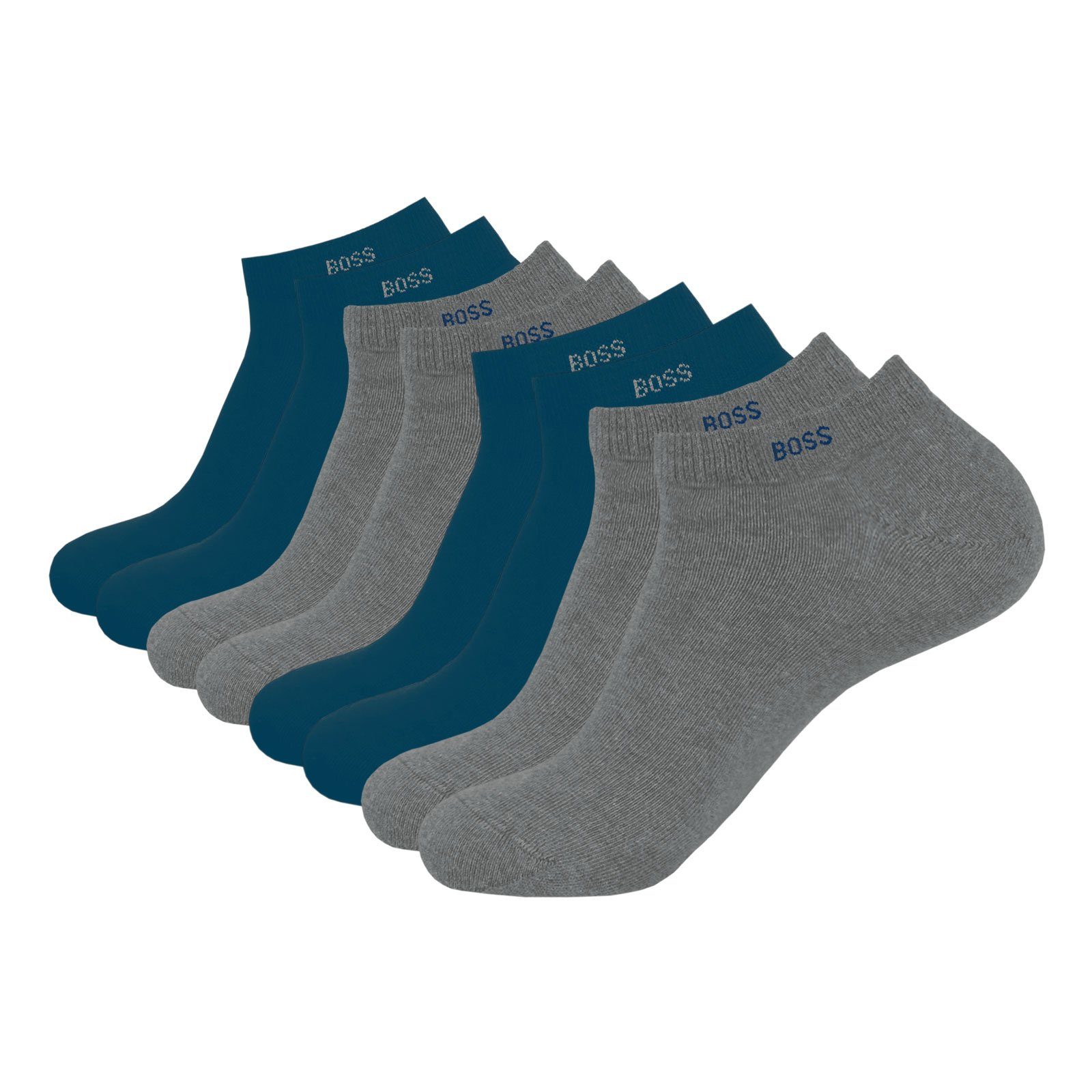 BOSS Sneakersocken AS Uni Colors CC (4-Paar) mit BOSS Logo am Bündchen