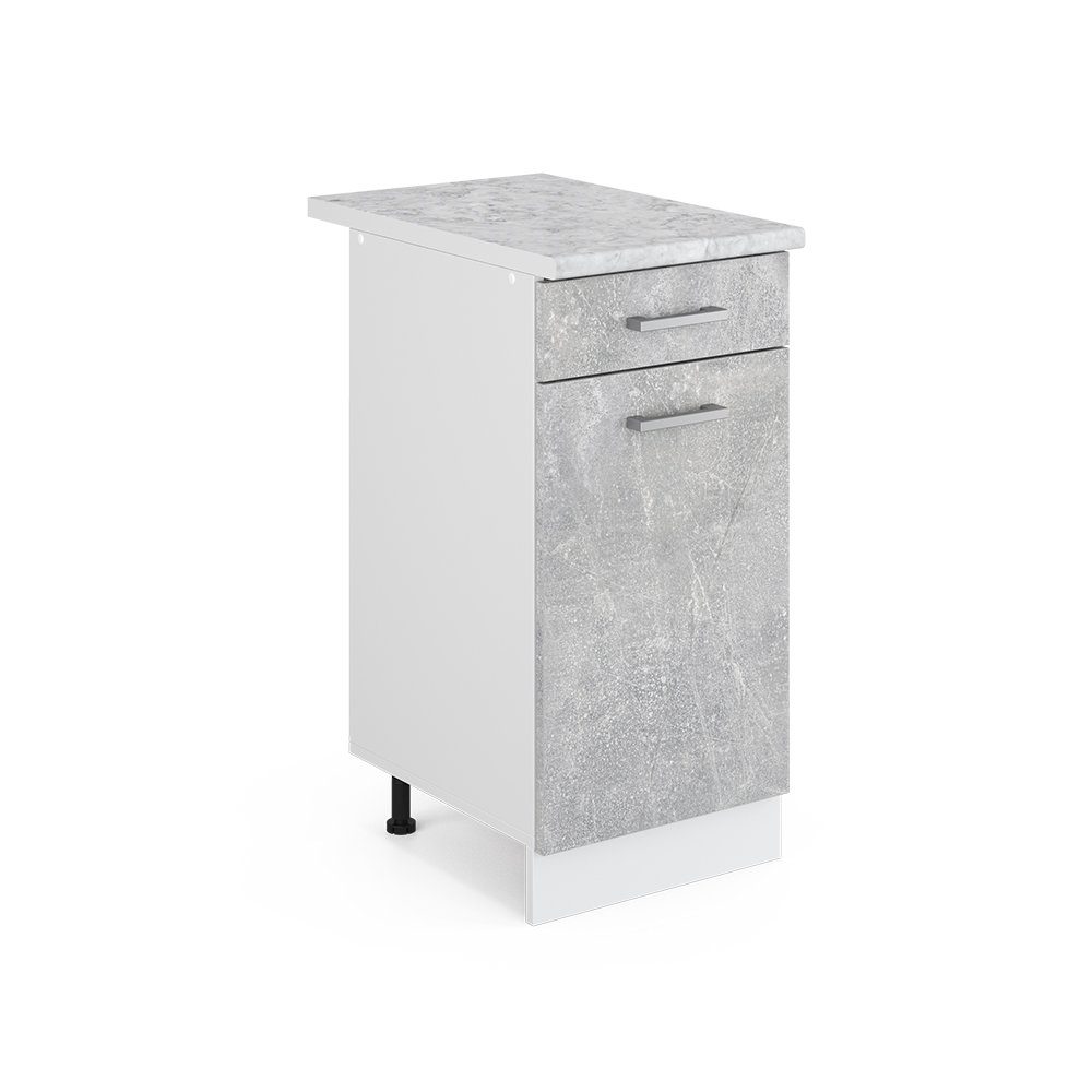 Vicco Unterschrank R-Line, Beton/Weiß, 40 cm, günstig online kaufen