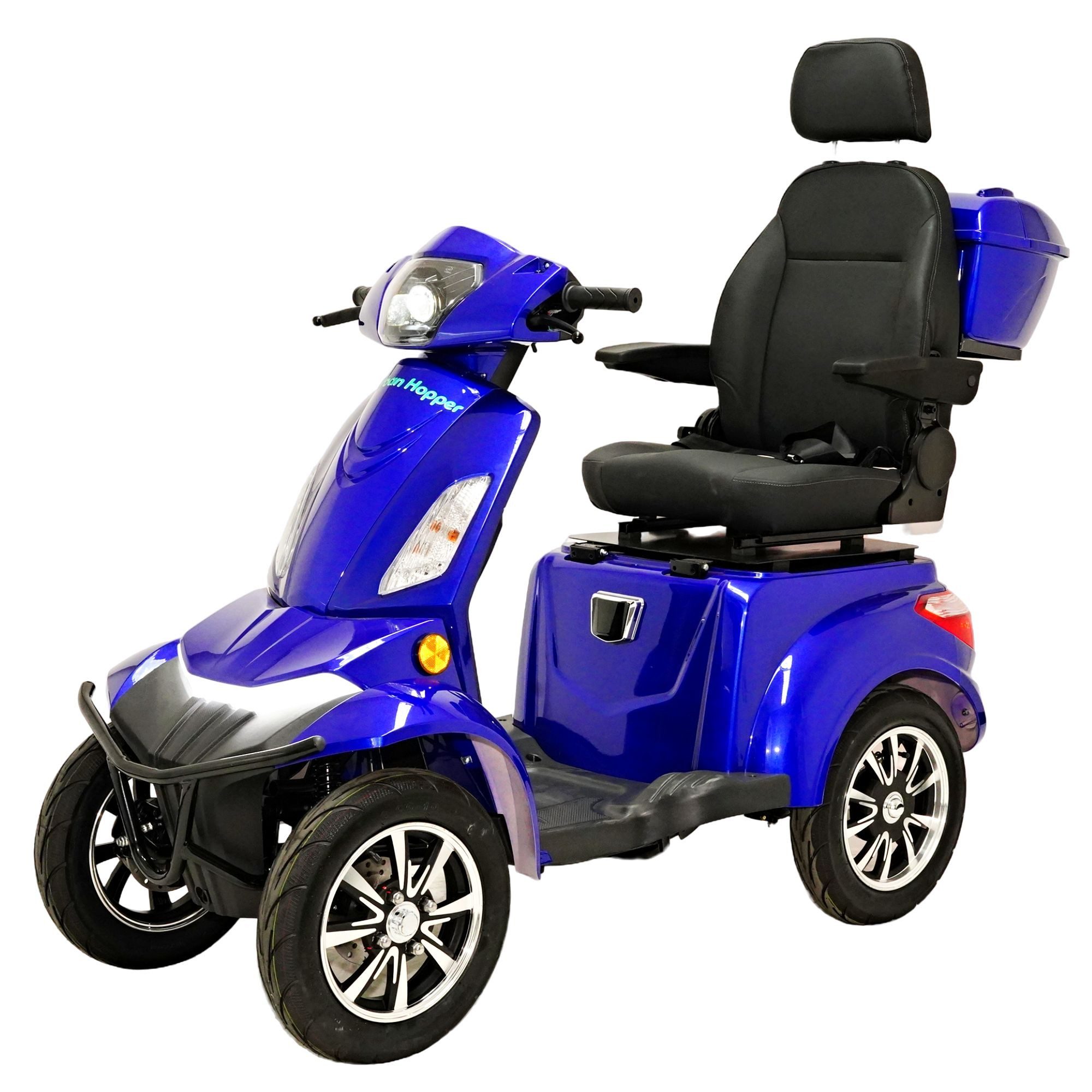 Urban Hopper E-Motorroller Elektro Seniorenmobil 4-Rad Elektroroller Urban Hopper Best Ager Li, 1000 W, 6 km/h, Lithium Akku herausnehmbar mit Top-Case Stockhalter ca 60KM 3 Gang COC