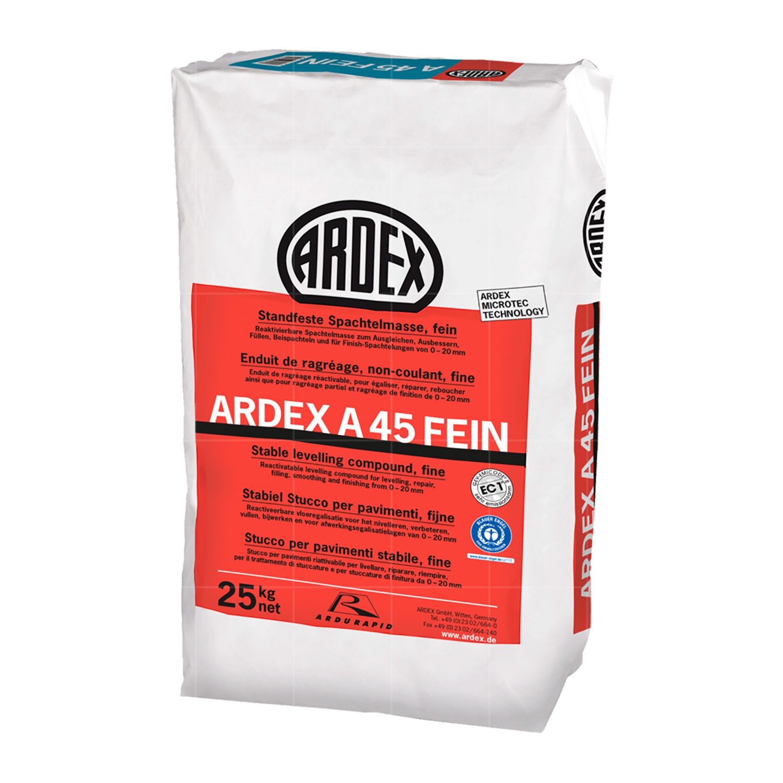 ARDEX Spachtelmasse A 45 FEIN - 25 KG