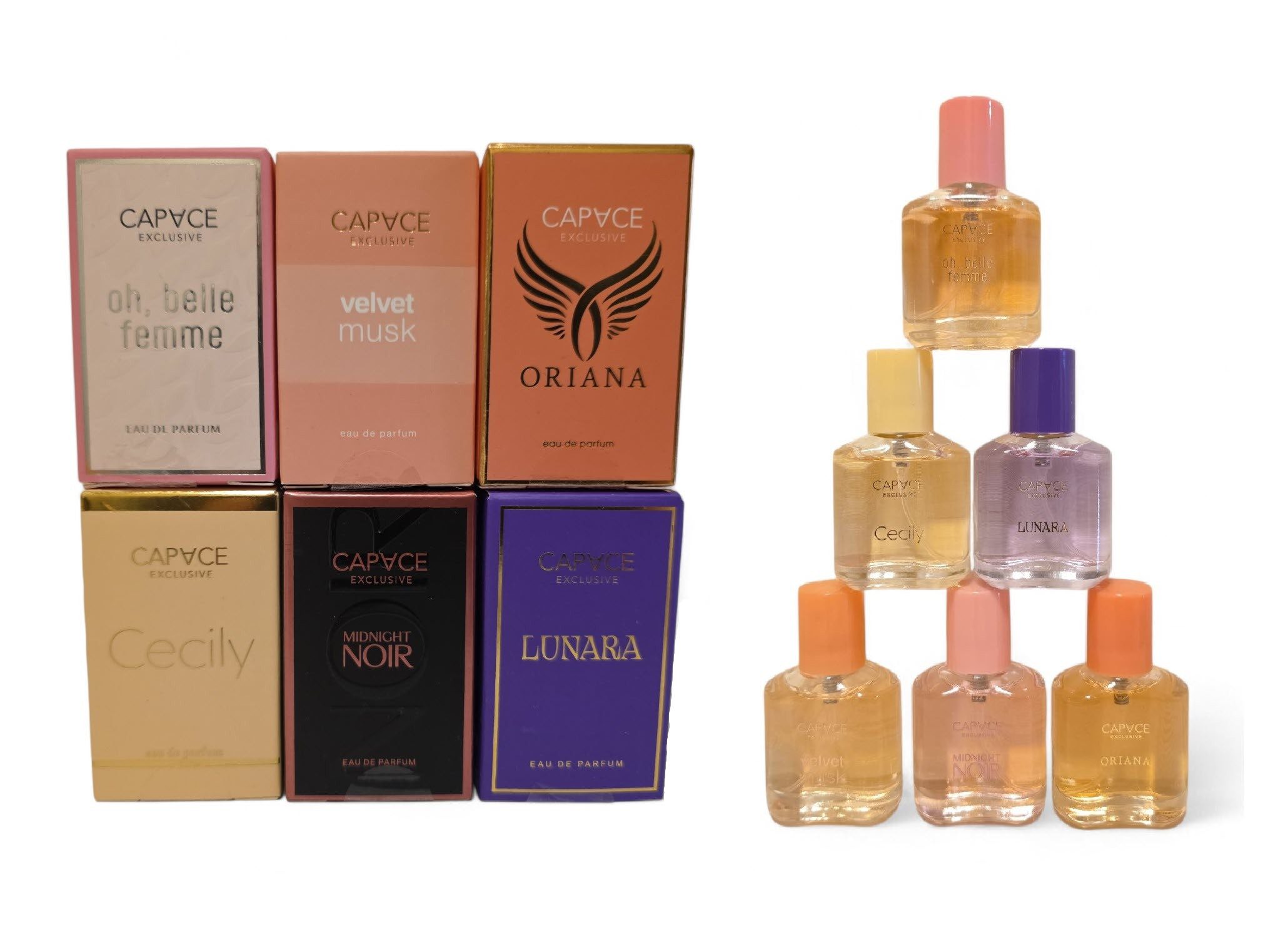 Spectrum Eau de Toilette Parfümset Mini-Flacon 5 atemberaubende Düfte je 15 ml, 6-tlg.