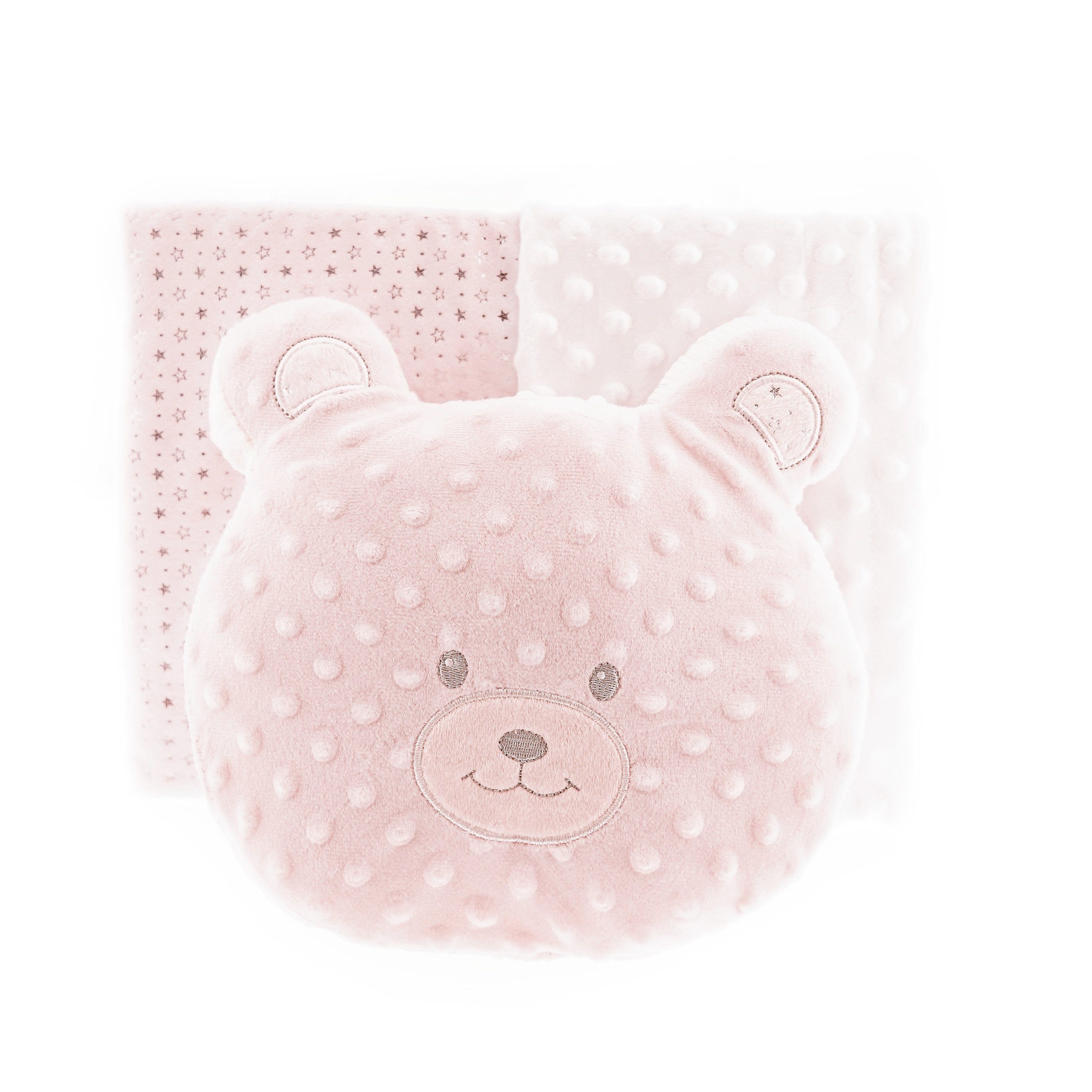 Babydecke Babydecken-Set mit Kissen Zweilagige Babydecke aus Polyester 100x80cm, Almina