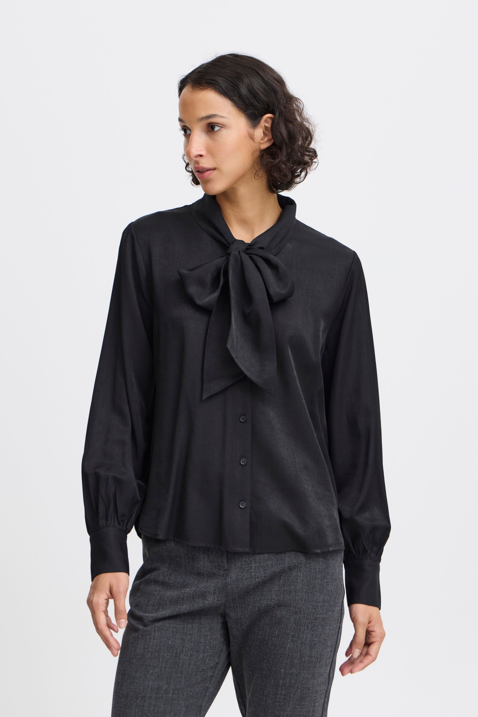 Langarmbluse BYHANYO BOW SHIRT -
