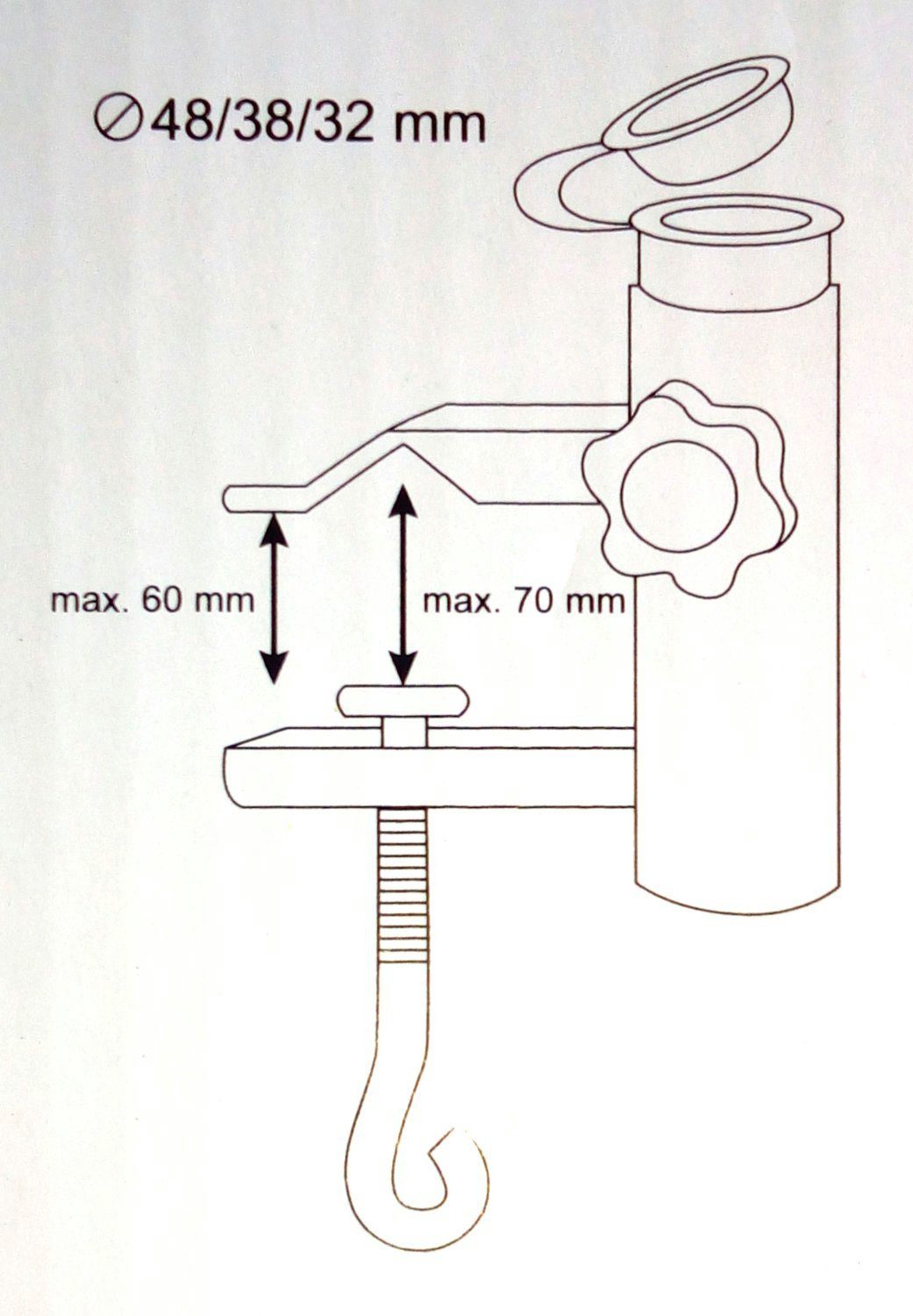 Siena Garden Kunststoffschirmständer Schirmhalter für BalkonGeländer
