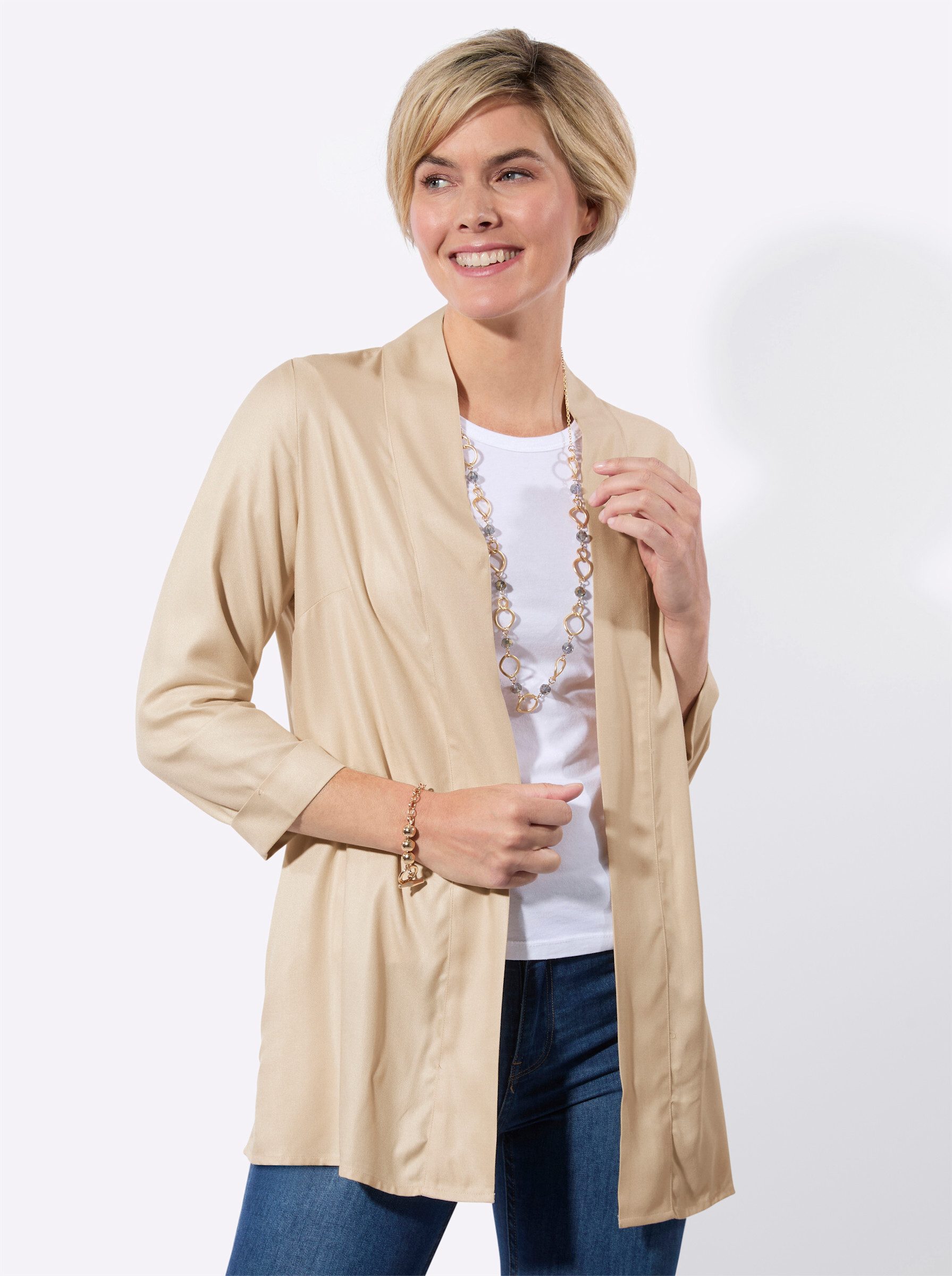 Witt Blusenblazer Blusenjacke 3/4-Arm