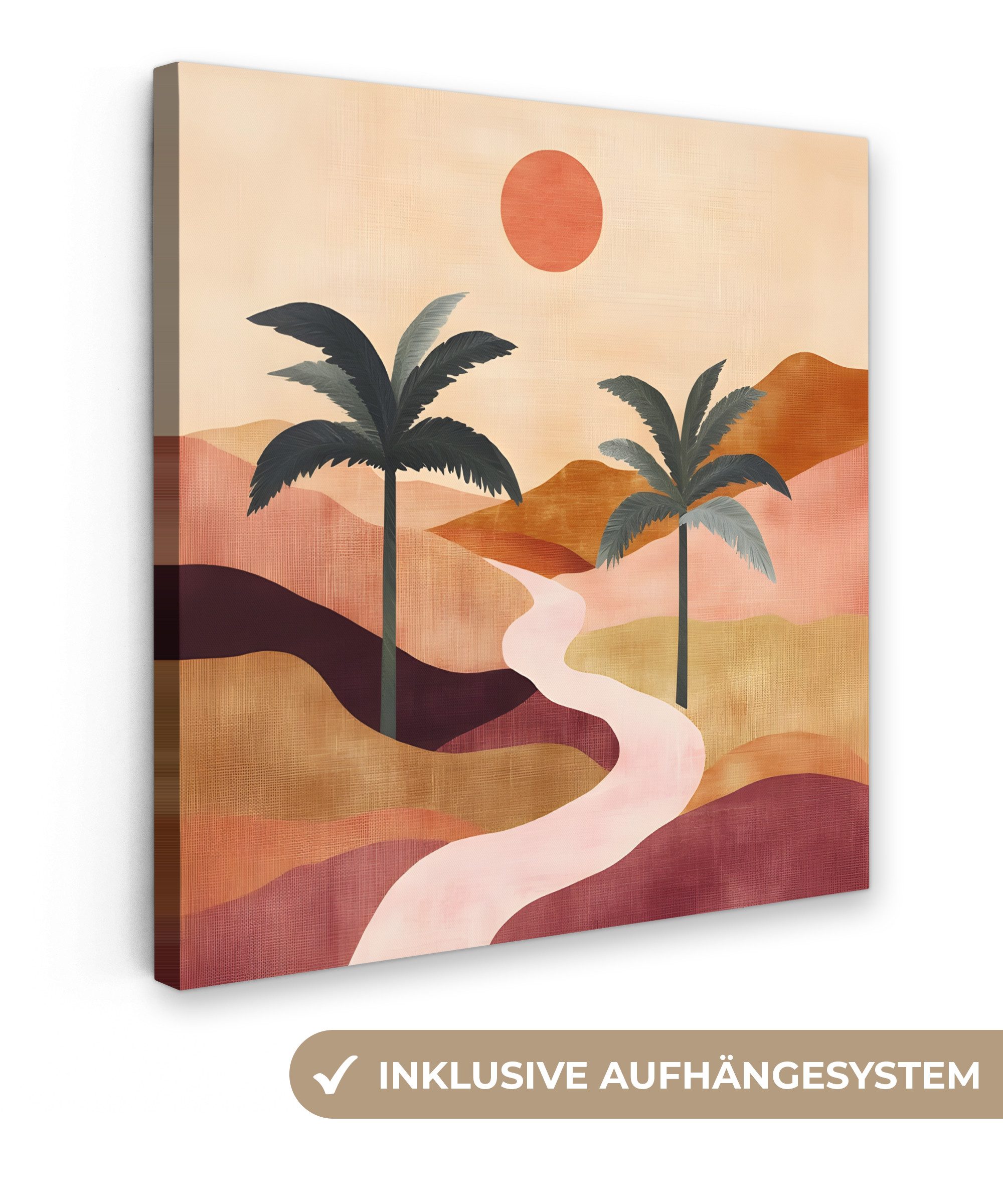 OneMillionCanvasses® Leinwandbild Hügel - Palmen - günstig online kaufen