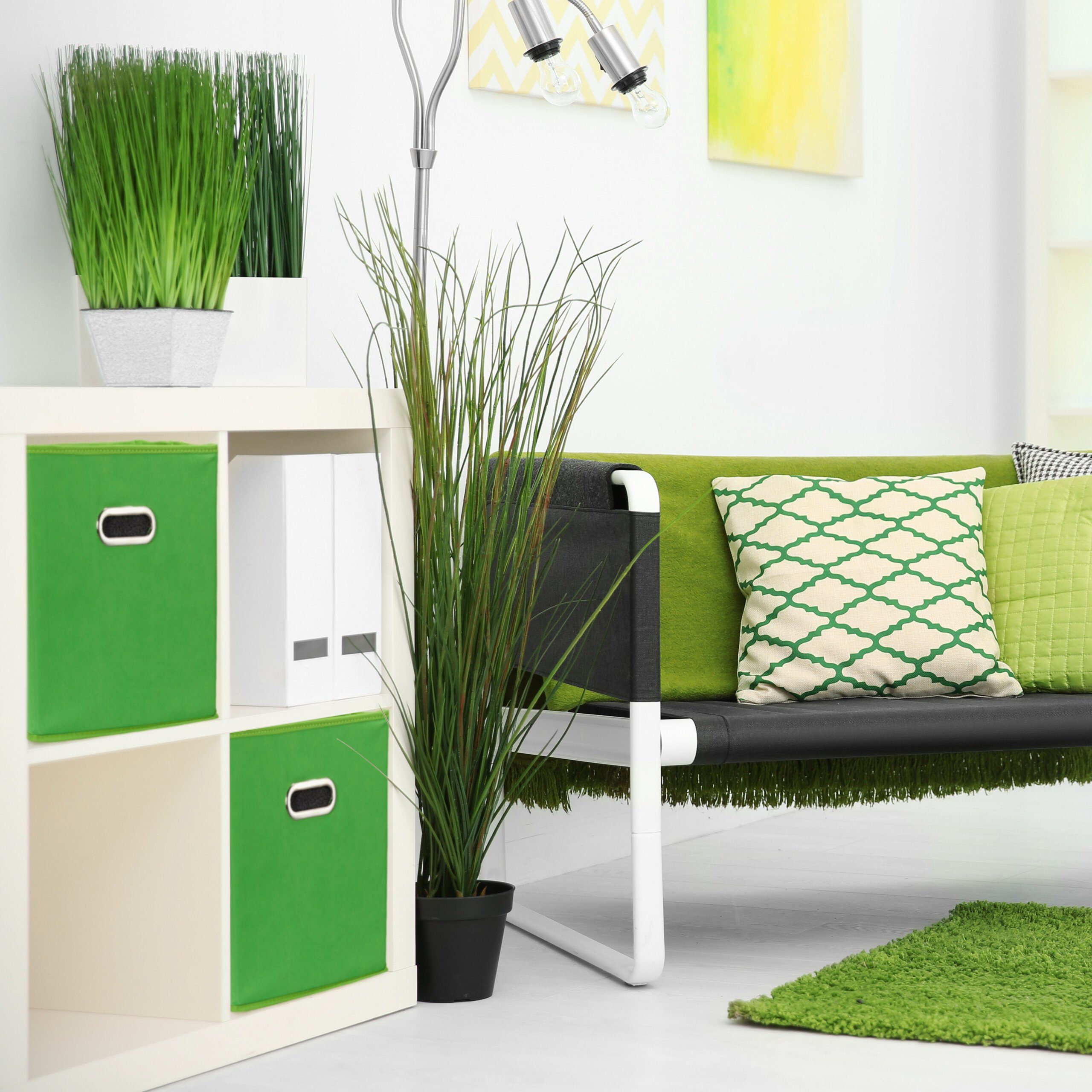 relaxdays Aufbewahrungsbox im 4er Set, Grün günstig online kaufen