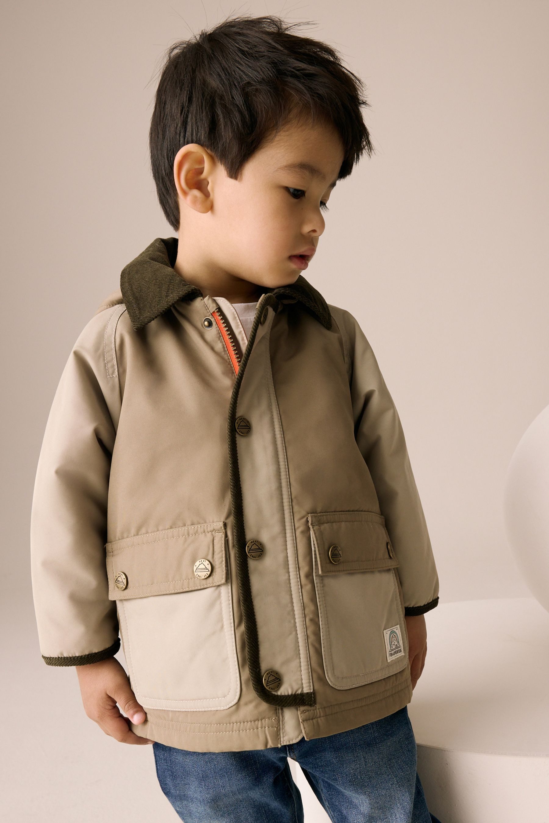 Next Cordjacke Kapuzenmantel mit Cordkragen (1-St) günstig online kaufen