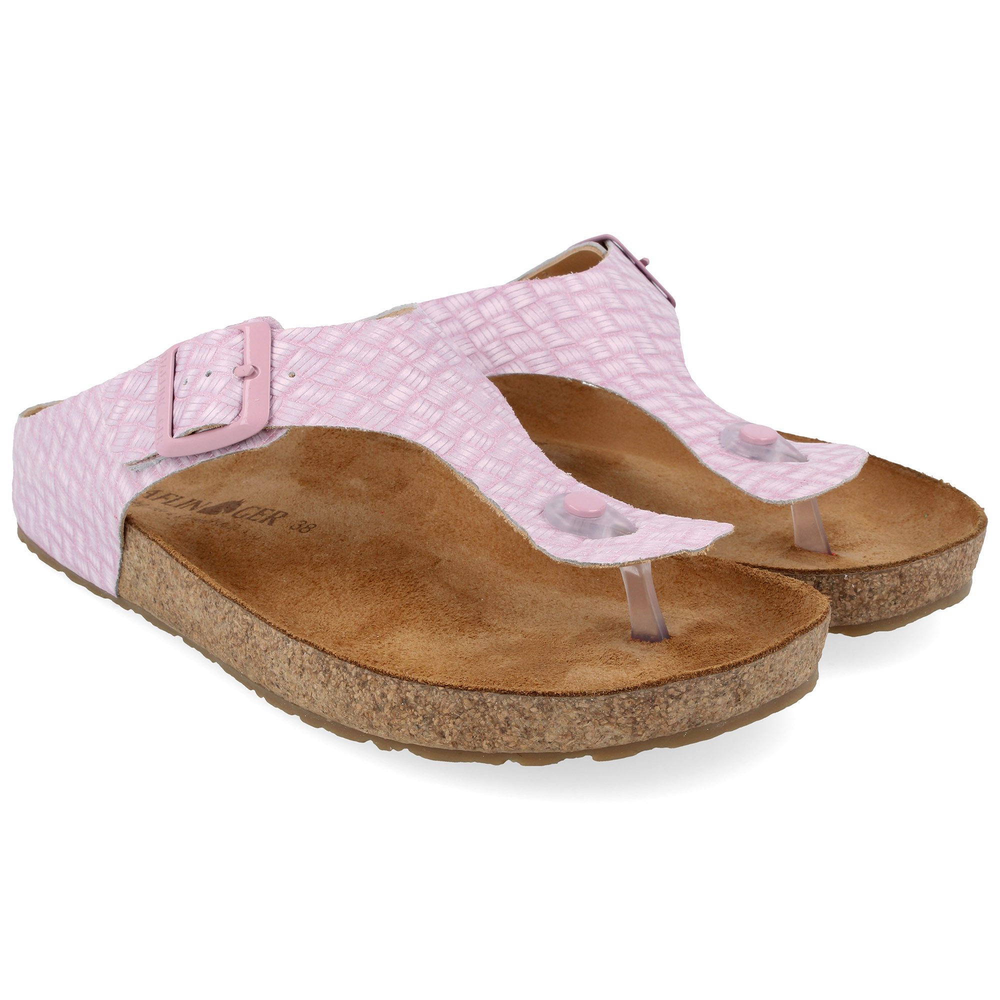 Bio Memphis Leder Sandale Zehentrenner Damen Hausschuh