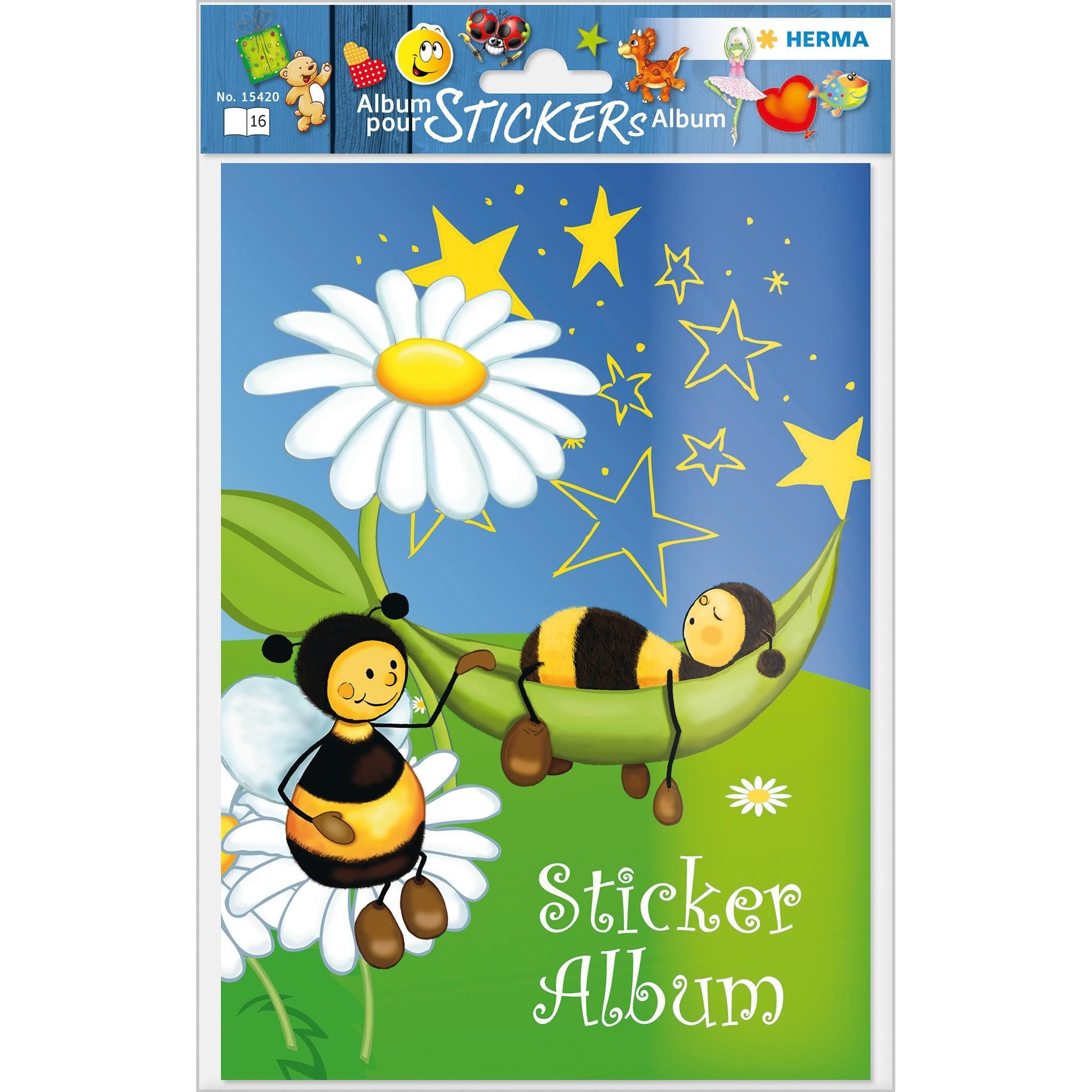 HERMA Stickerbuch Herma Sticker Sammelalbum 16 Seiten A5 Bienenwiese