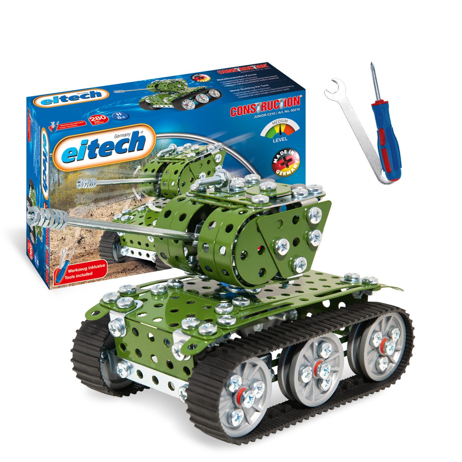 Eitech eitech Militärfahrzeug, 00210 Металлический конструктор, (Konstruktionsspielzeug, 260 St., Bausatz), Militär Spielzeug, Made in Germany