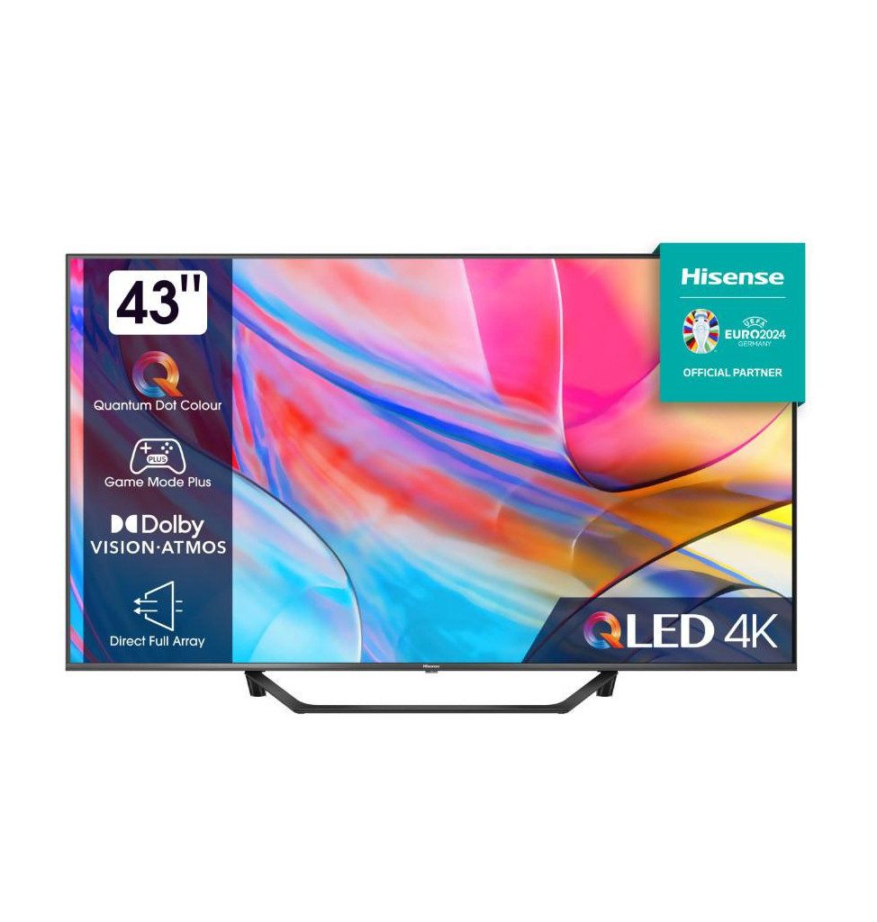 Hisense 43A79KQ LEDFernseher (109,00 cm/43 Zoll, 4K Ultra HD, SmartTV), UHD AI Upscaler, HLG
