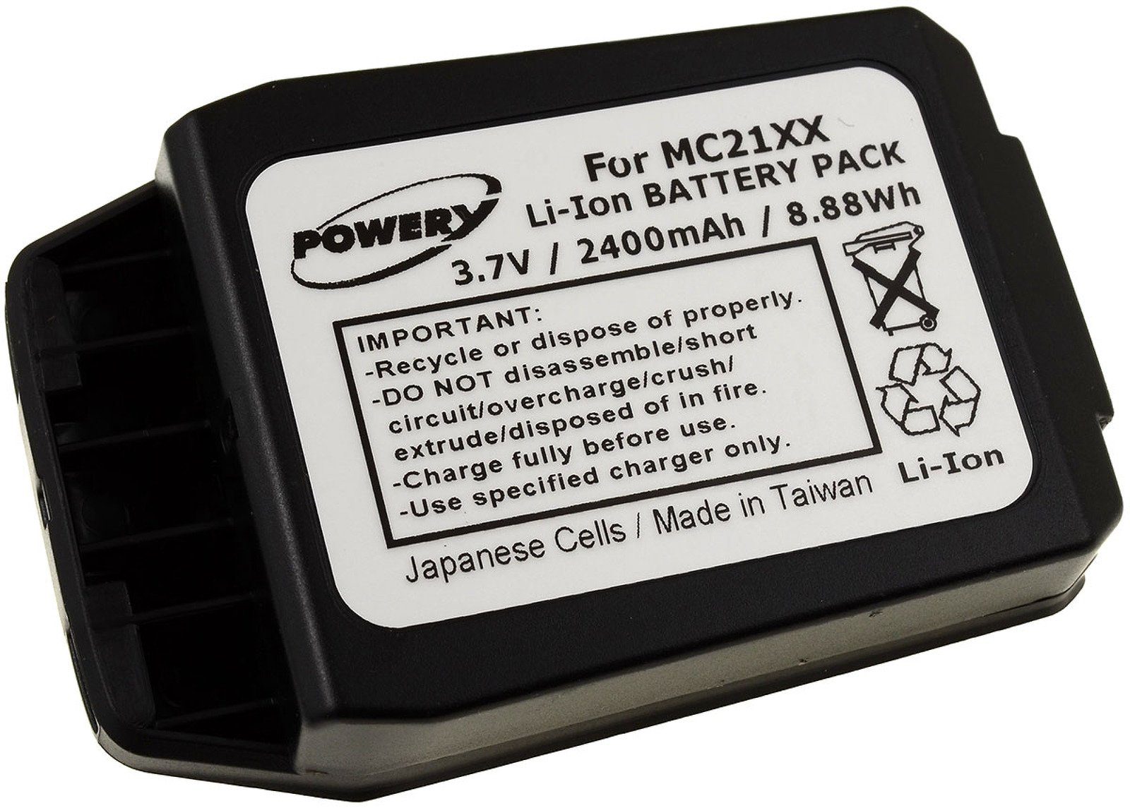 Powery Akku für Zebra MC2180 Akku 2400 mAh (3.7 V)