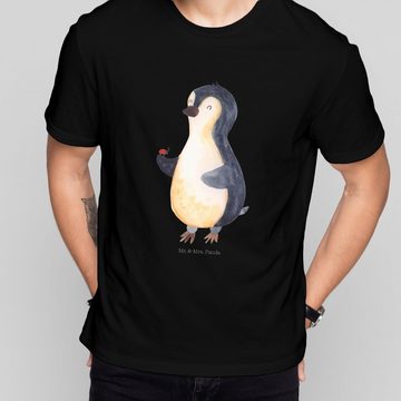 Mr. & Mrs. Panda T-Shirt Pinguin Marienkäfer - Schwarz - Geschenk, Lebensfreude, Jubiläum, T-S (1-tlg)