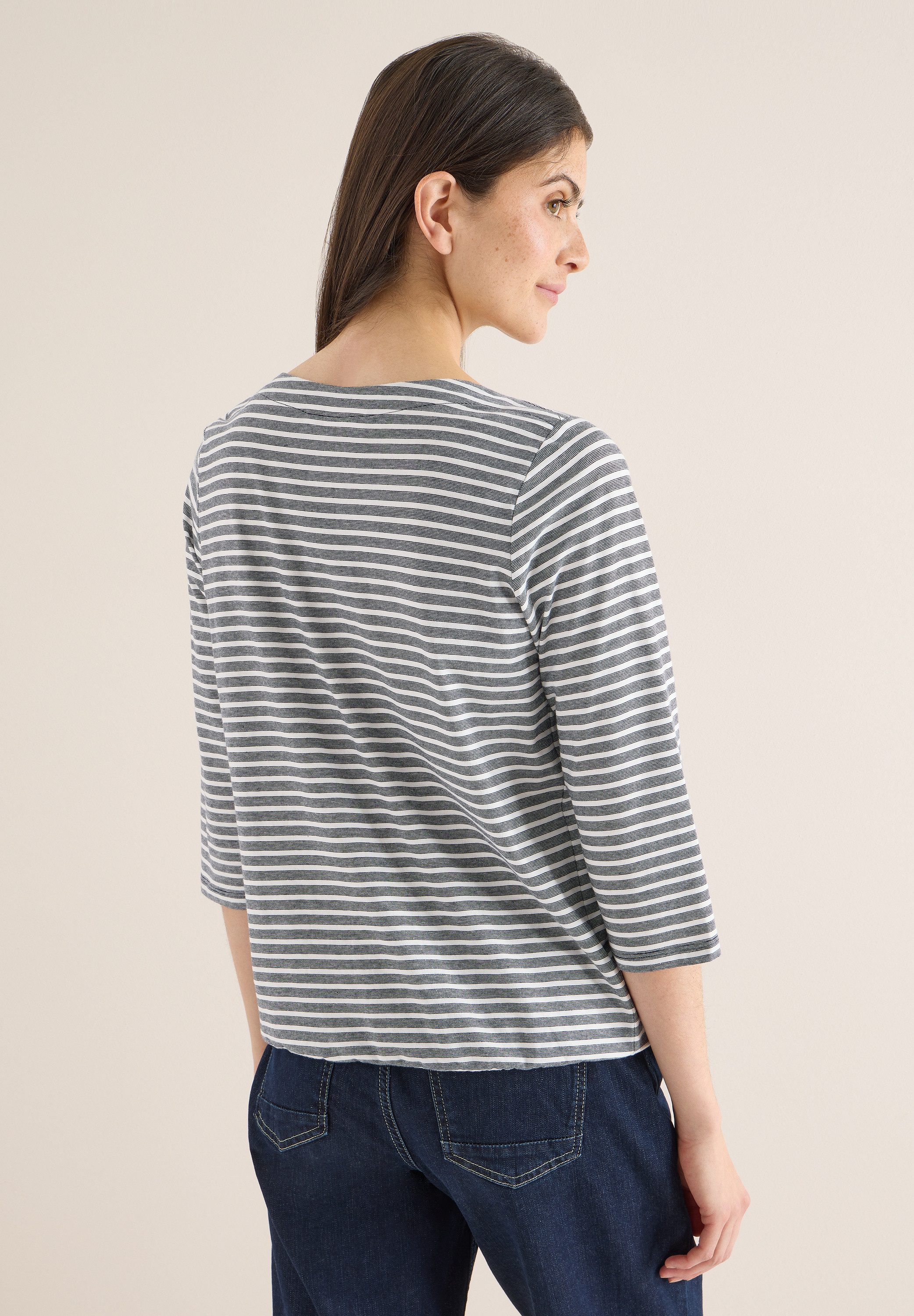 CECIL 3/4-Arm-Shirt mit U-Boot-Ausschnitt